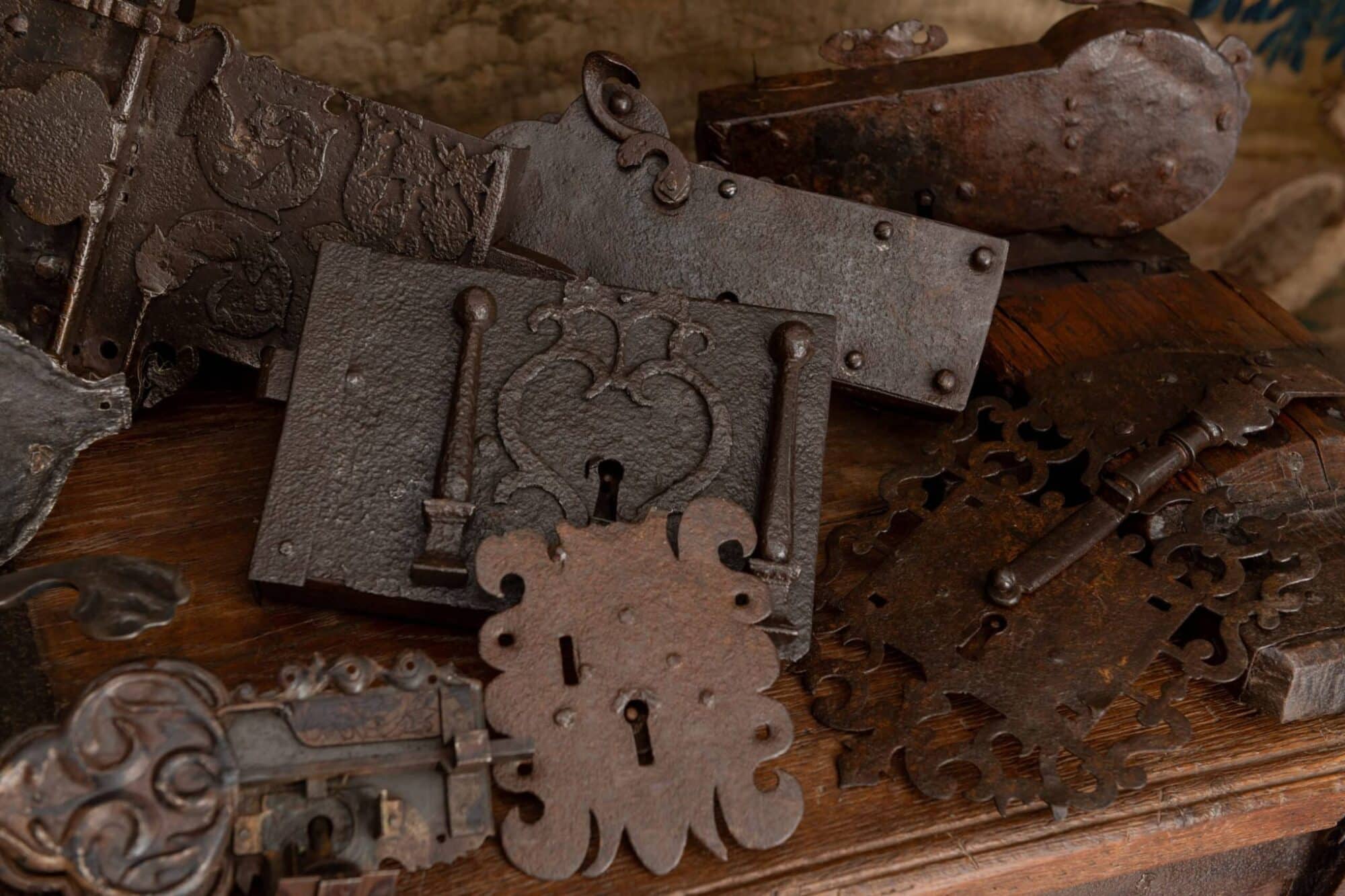 Collection of 15th century – 17th century iron locks