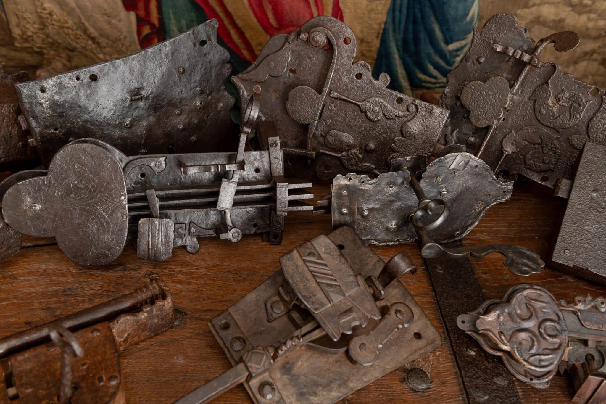 Collection of 15th century – 17th century iron locks