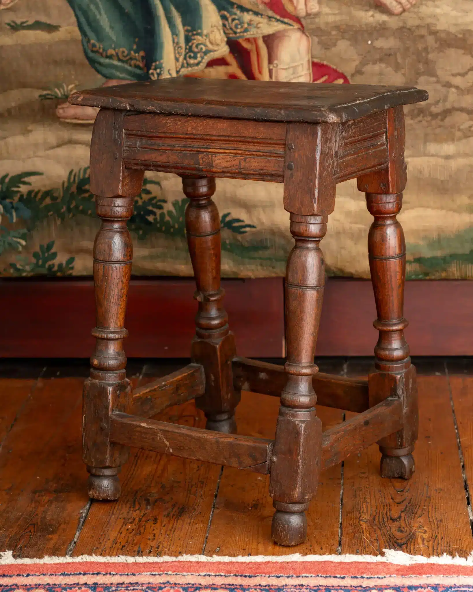 Charles II Joined Oak Stool