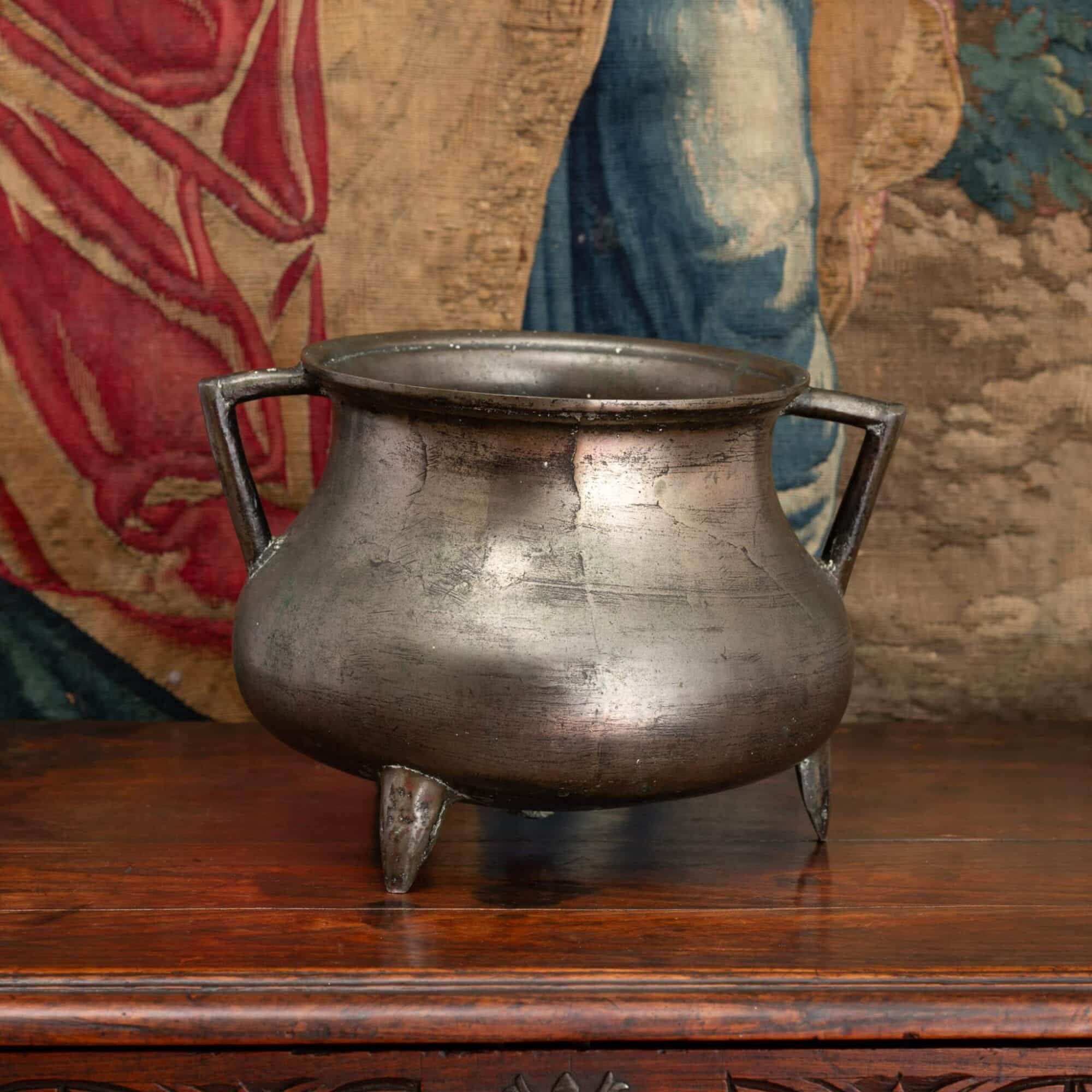 German 17th-Century Bronze Cauldron