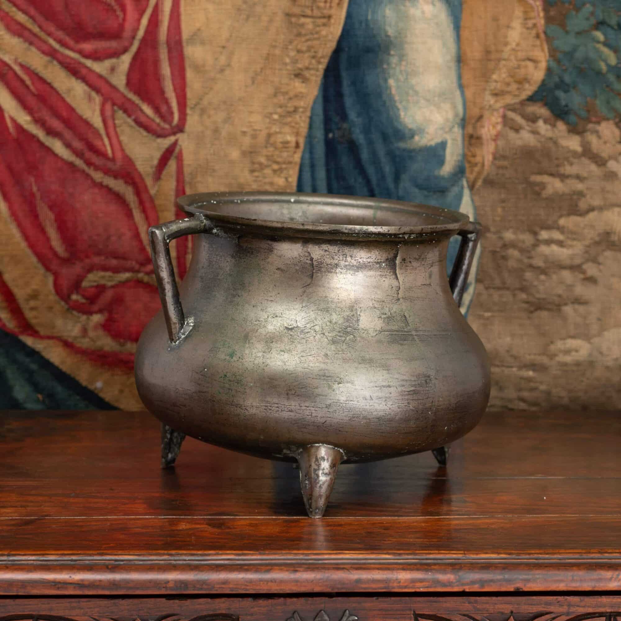 German 17th-Century Bronze Cauldron