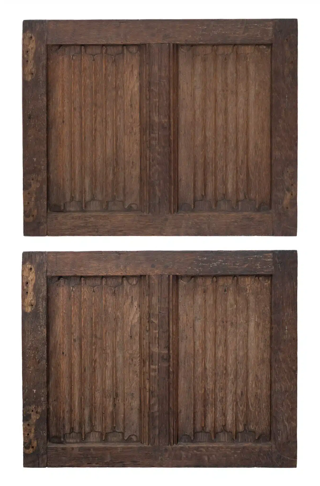 Pair of Tudor linenfold doors