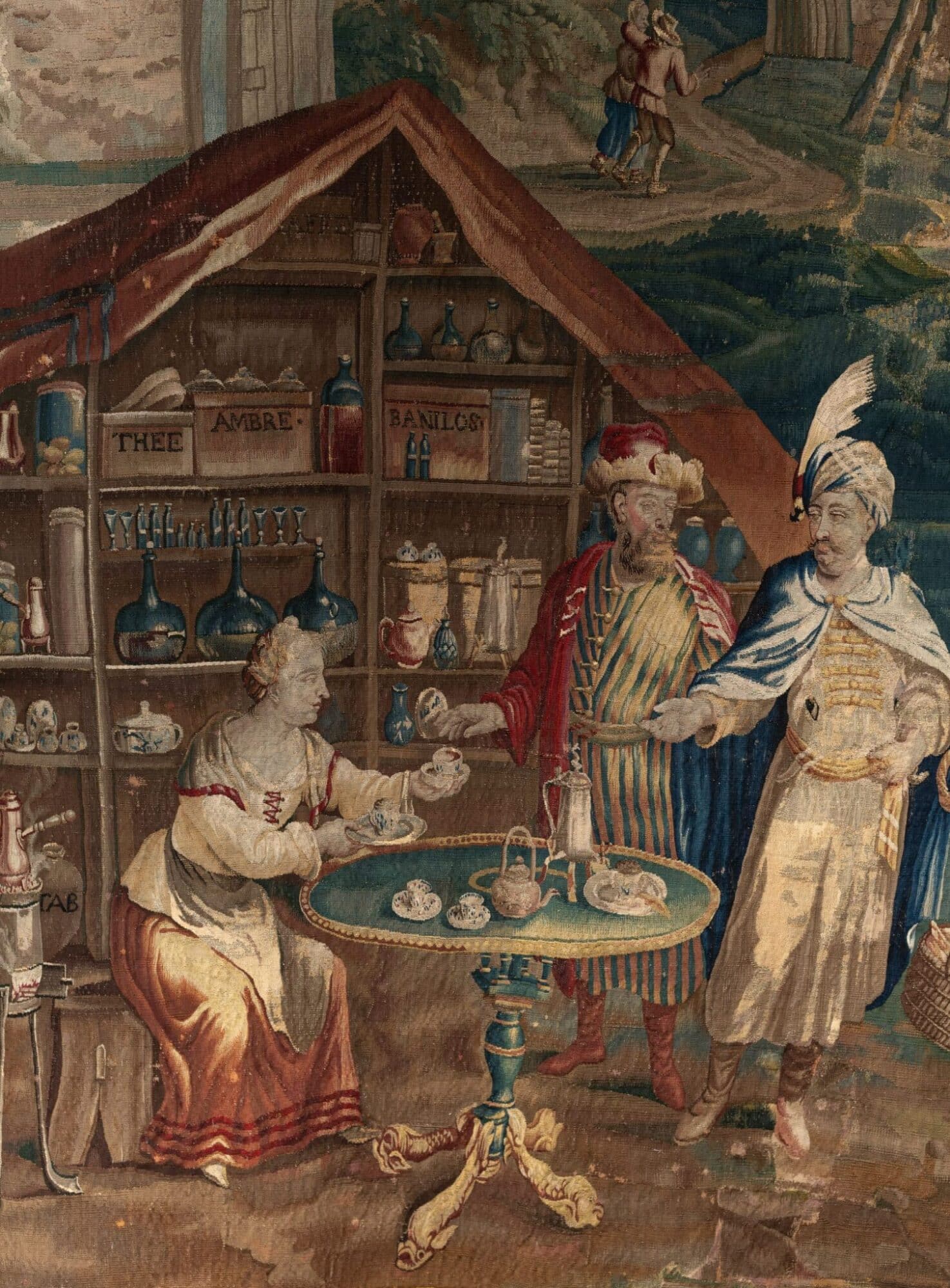 Beauvais Tapestry depicting coffee tasters