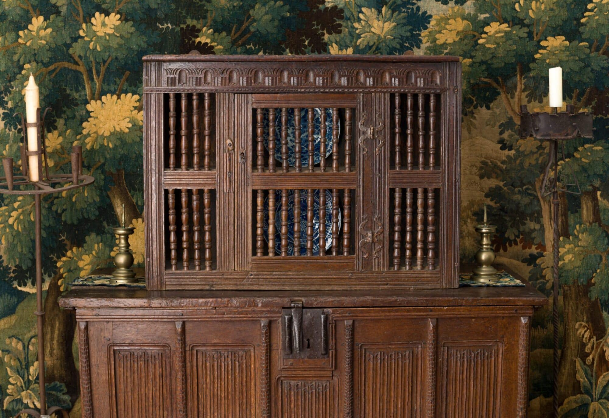 Charles I mural spindle cupboard