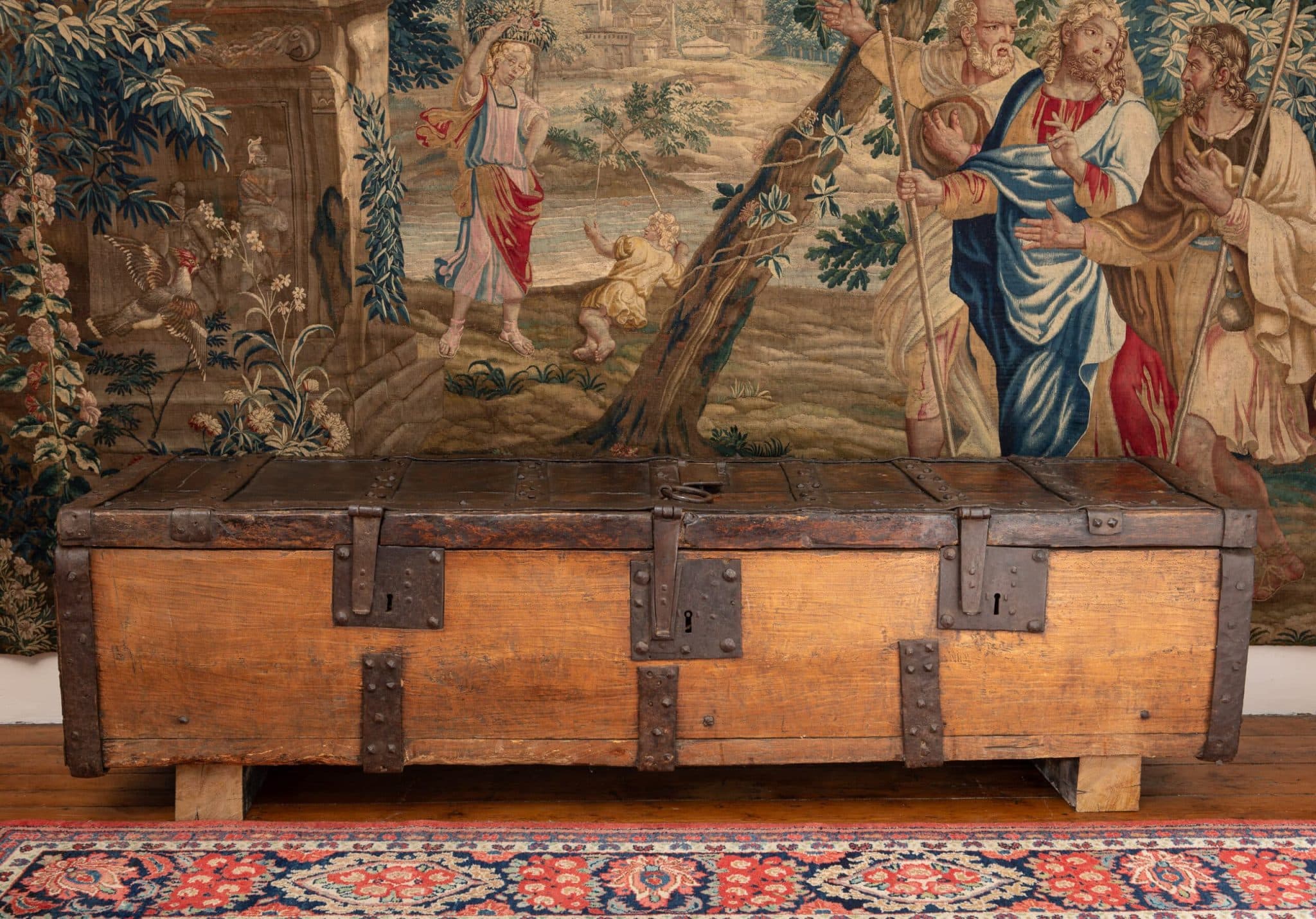 Medieval Elm Iron Bound Chest