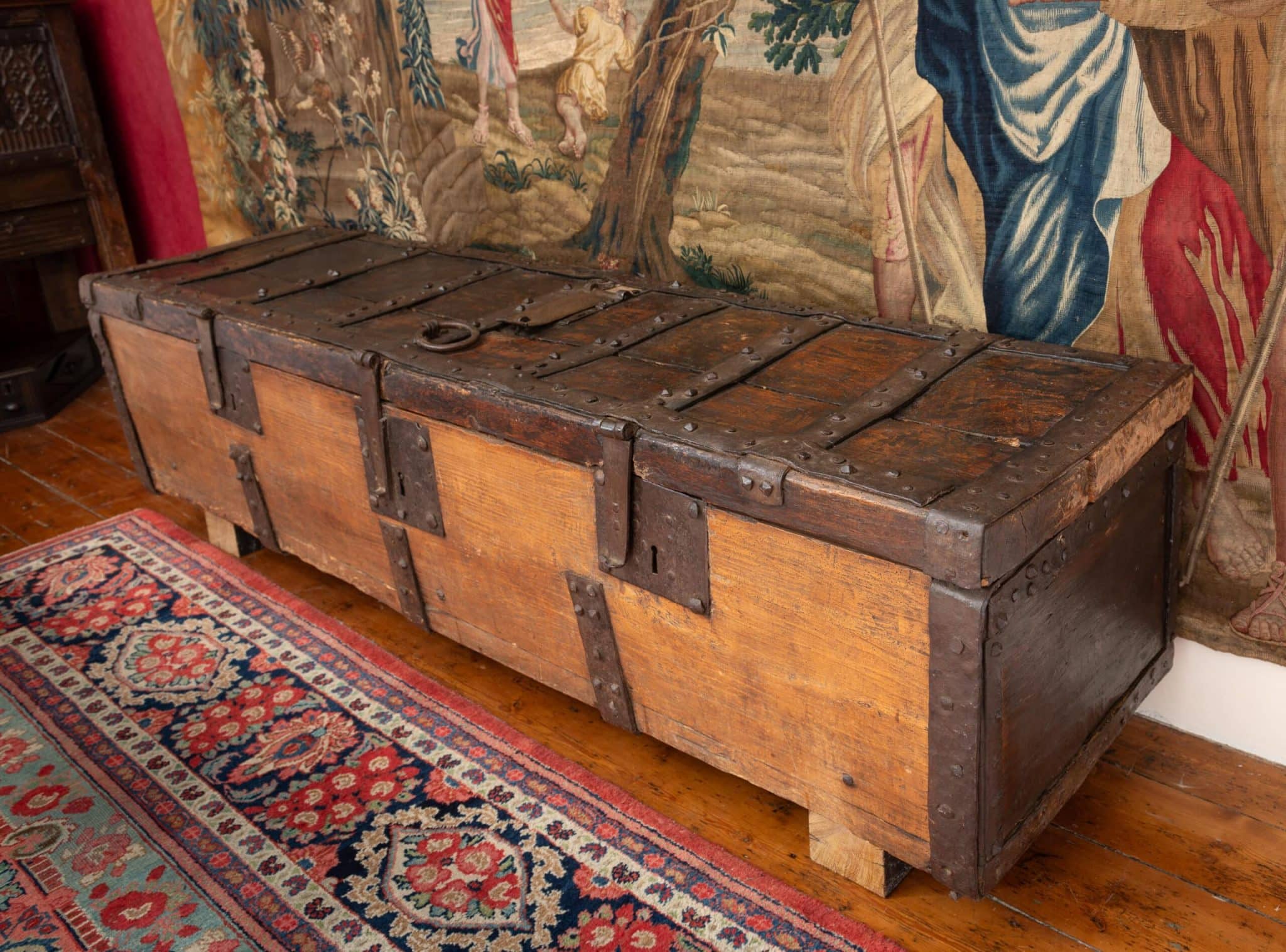 Medieval Elm Iron Bound Chest