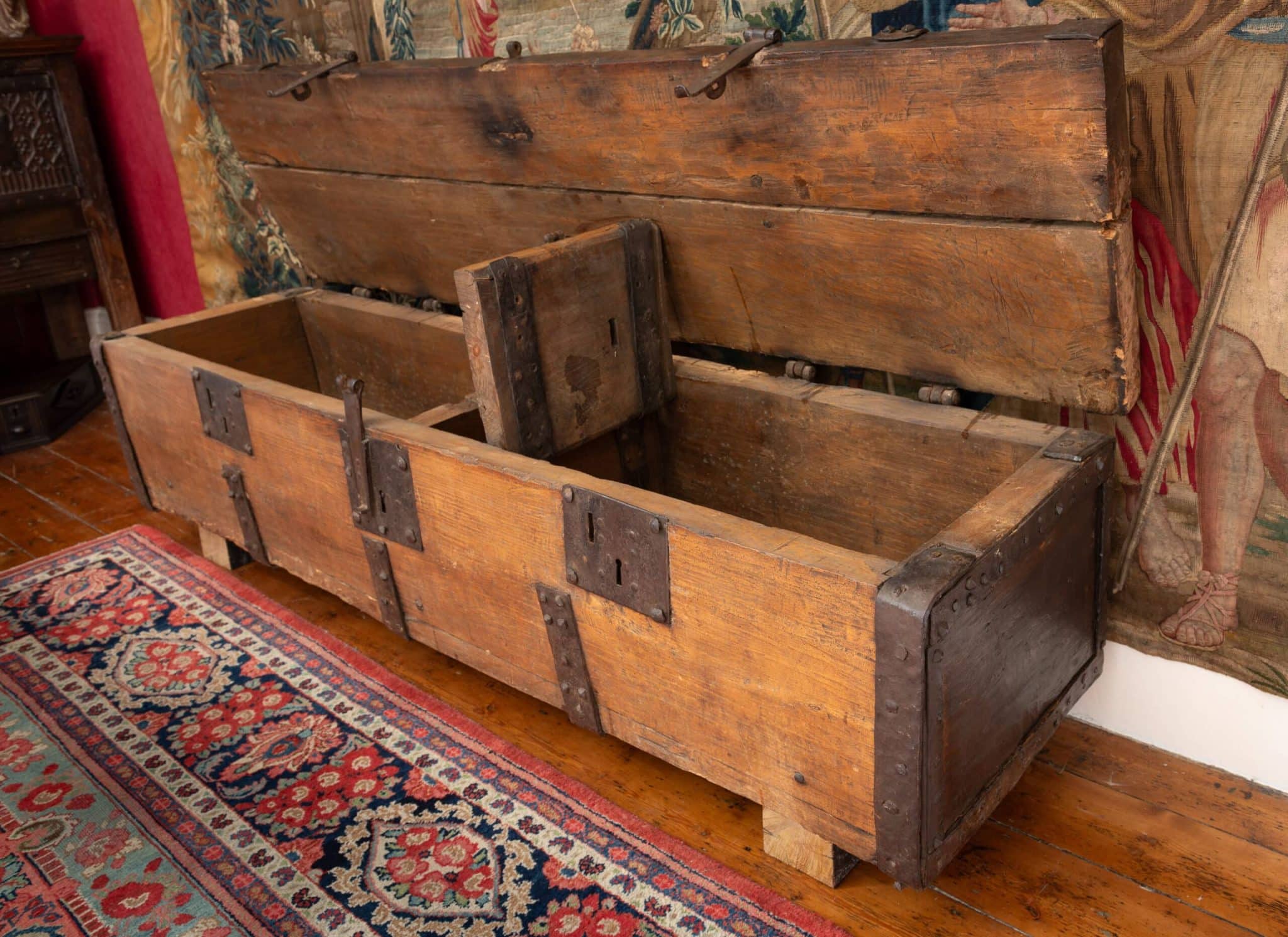 Medieval Elm Iron Bound Chest