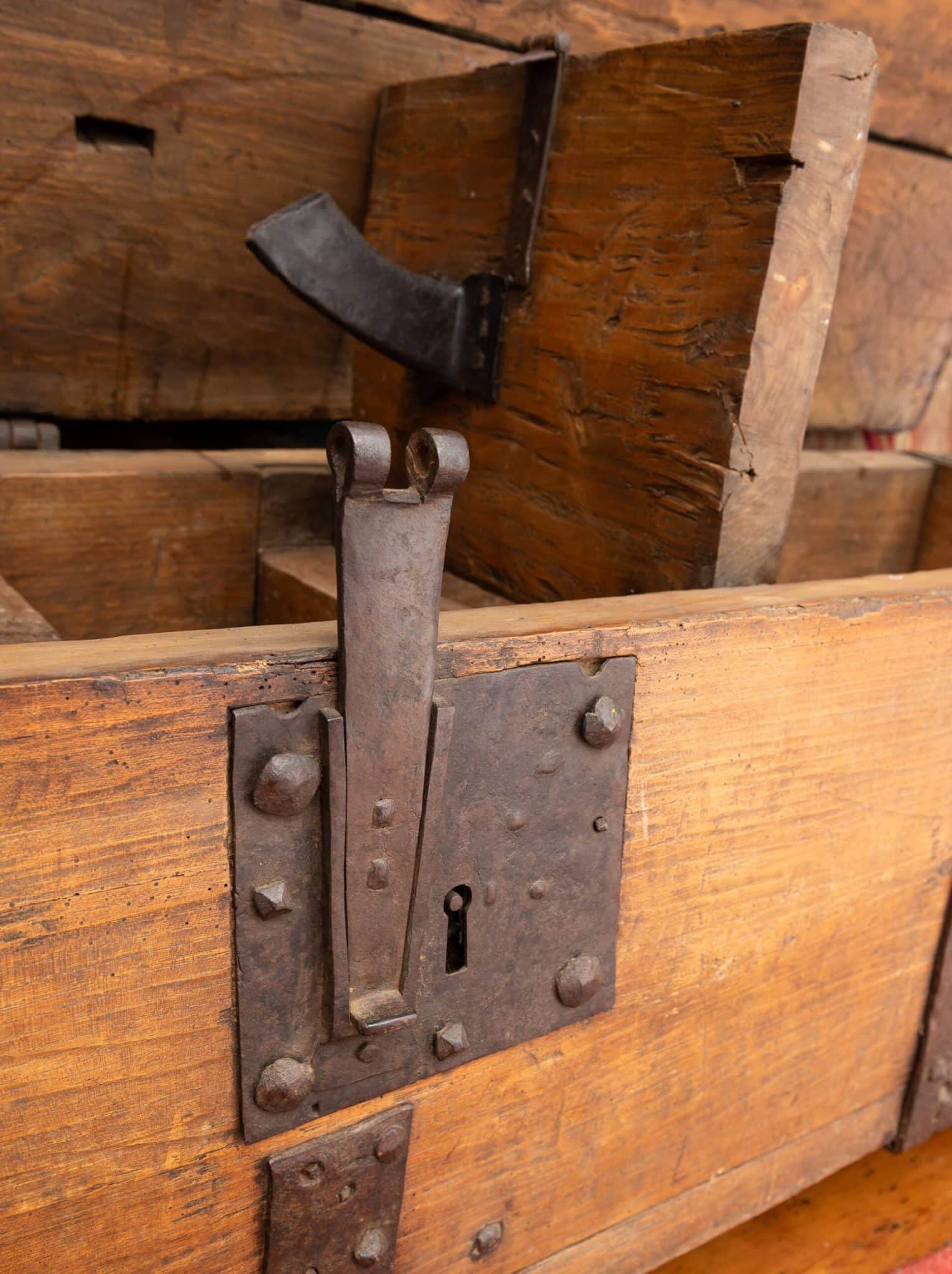 Medieval Elm Iron Bound Chest