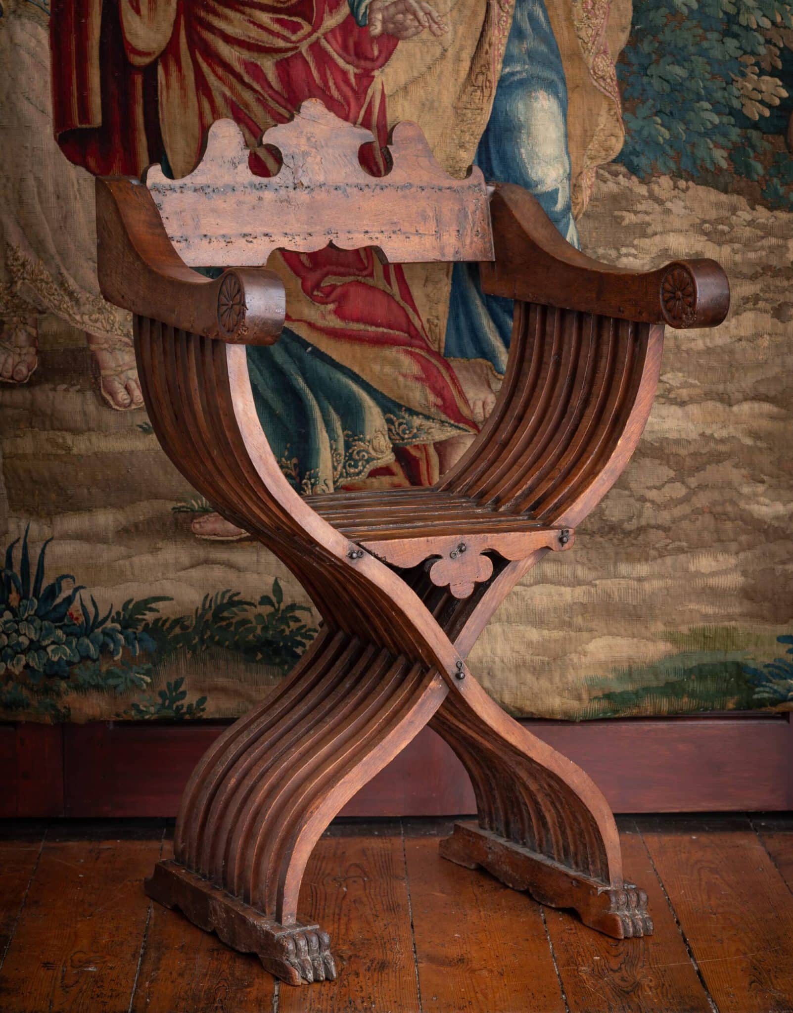 Late Gothic Savonarola Folding Chair
