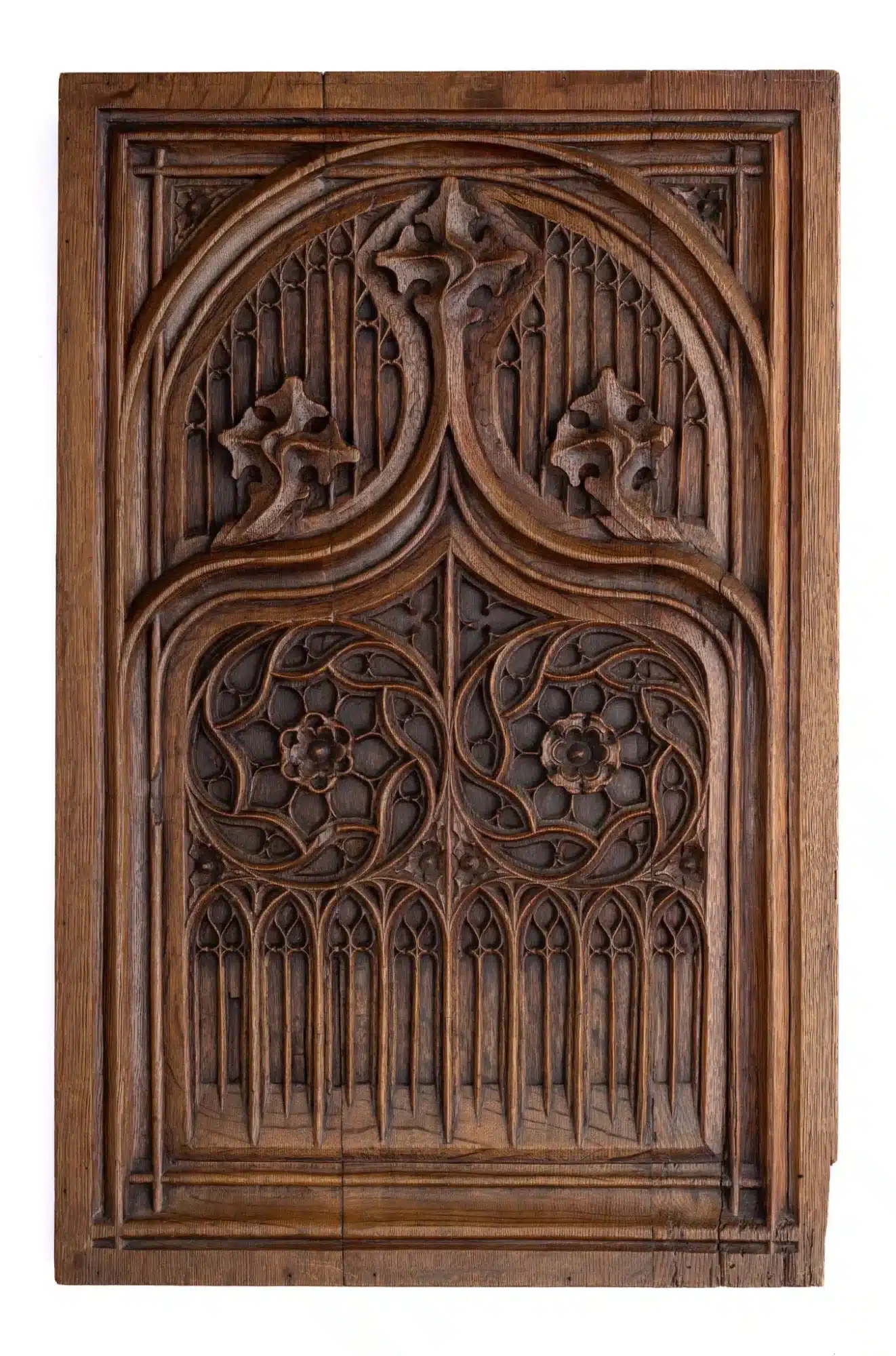 Large Gothic carved panel