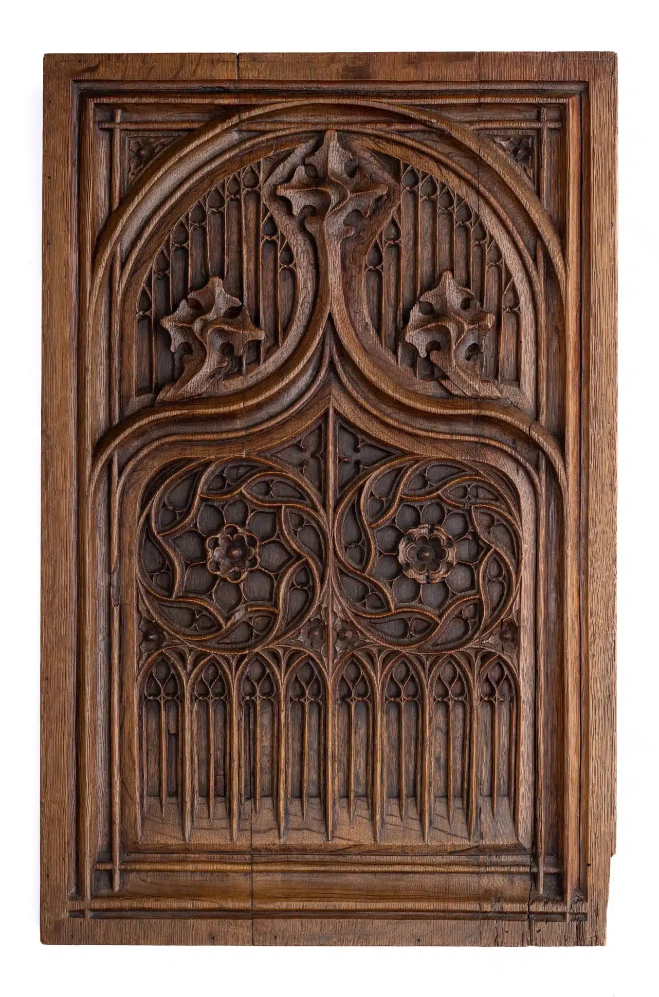 Large Gothic carved panel