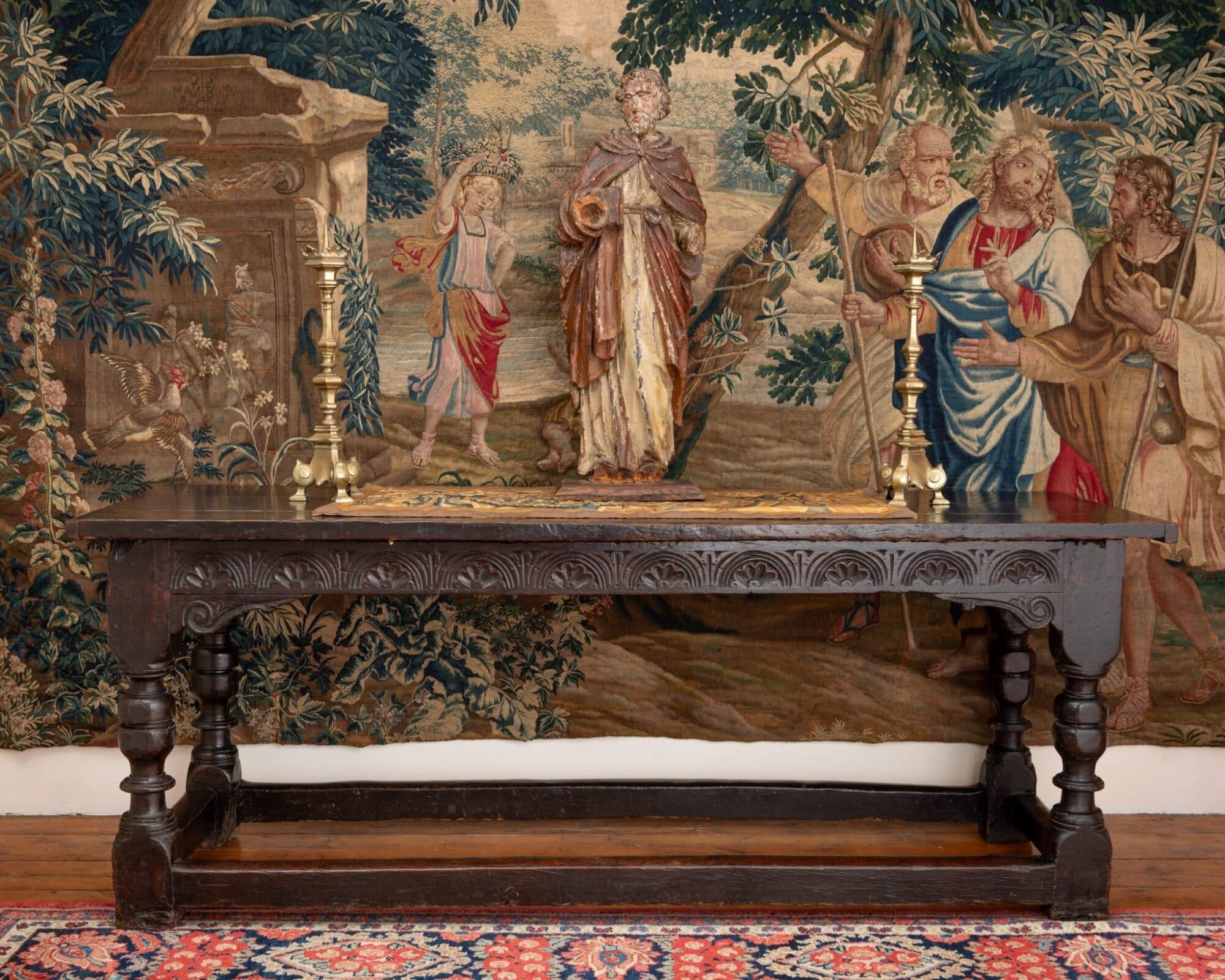 Charles I Carved Oak Serving Table