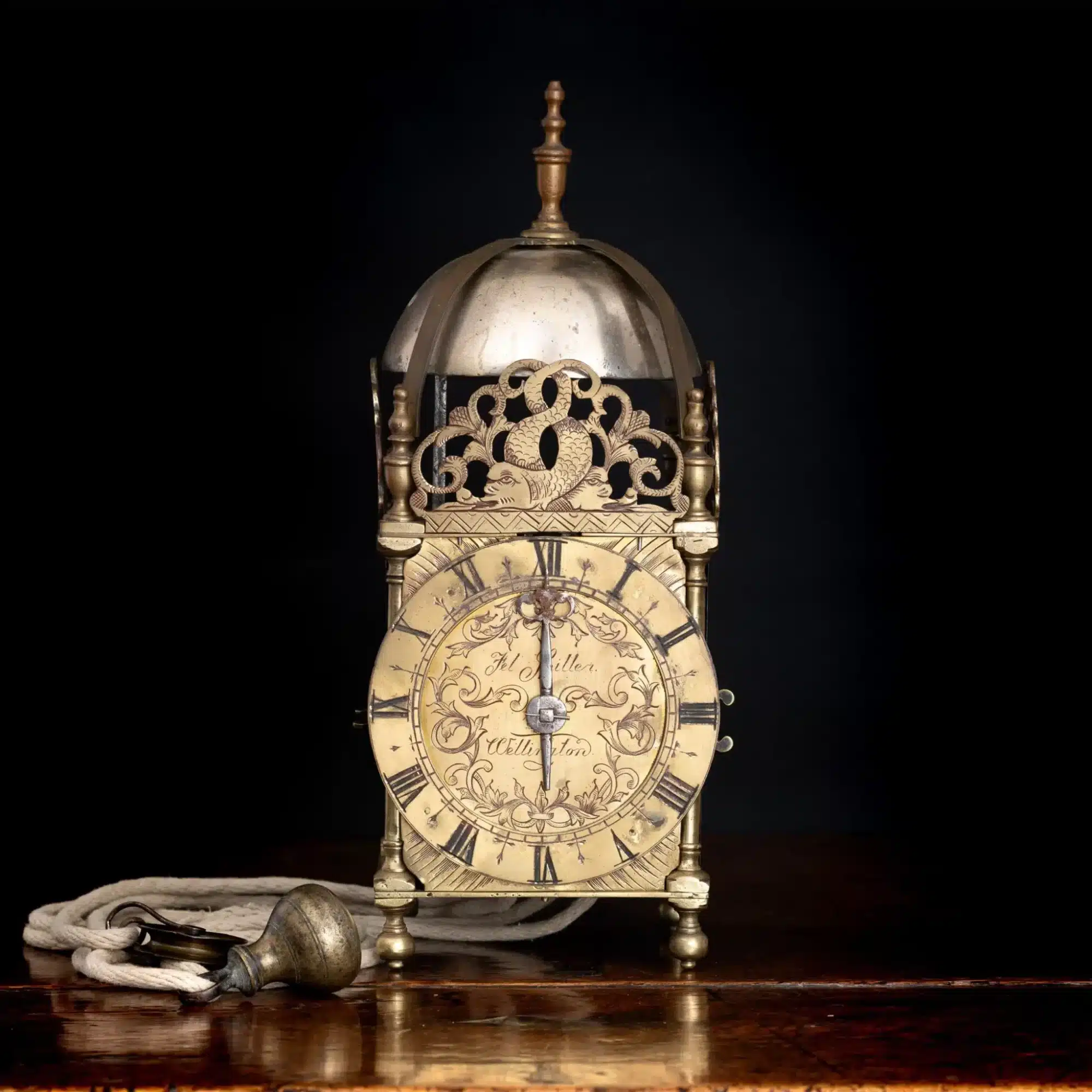 Late 17th century Somerset lantern clock