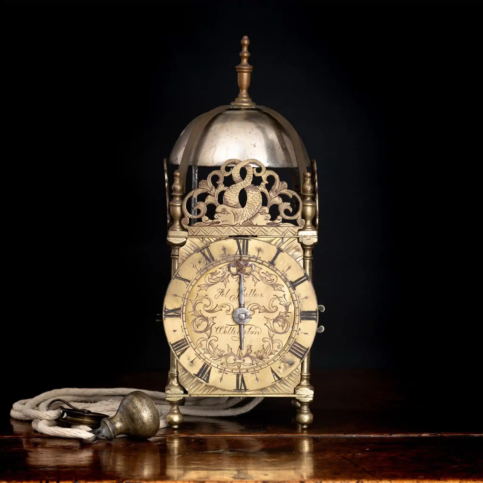 Late 17th century Somerset lantern clock