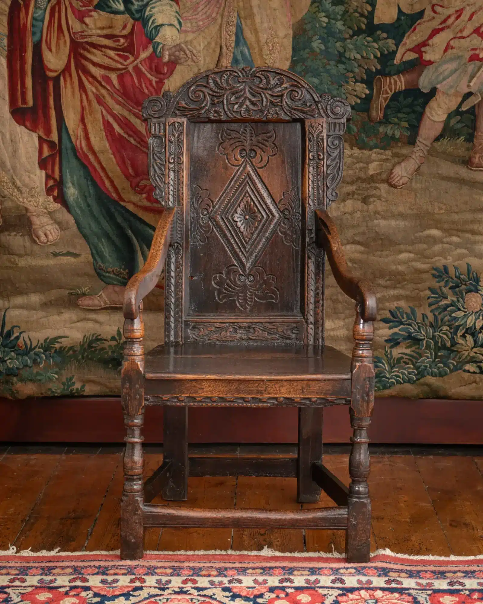 Charles II Joined Oak Armchair