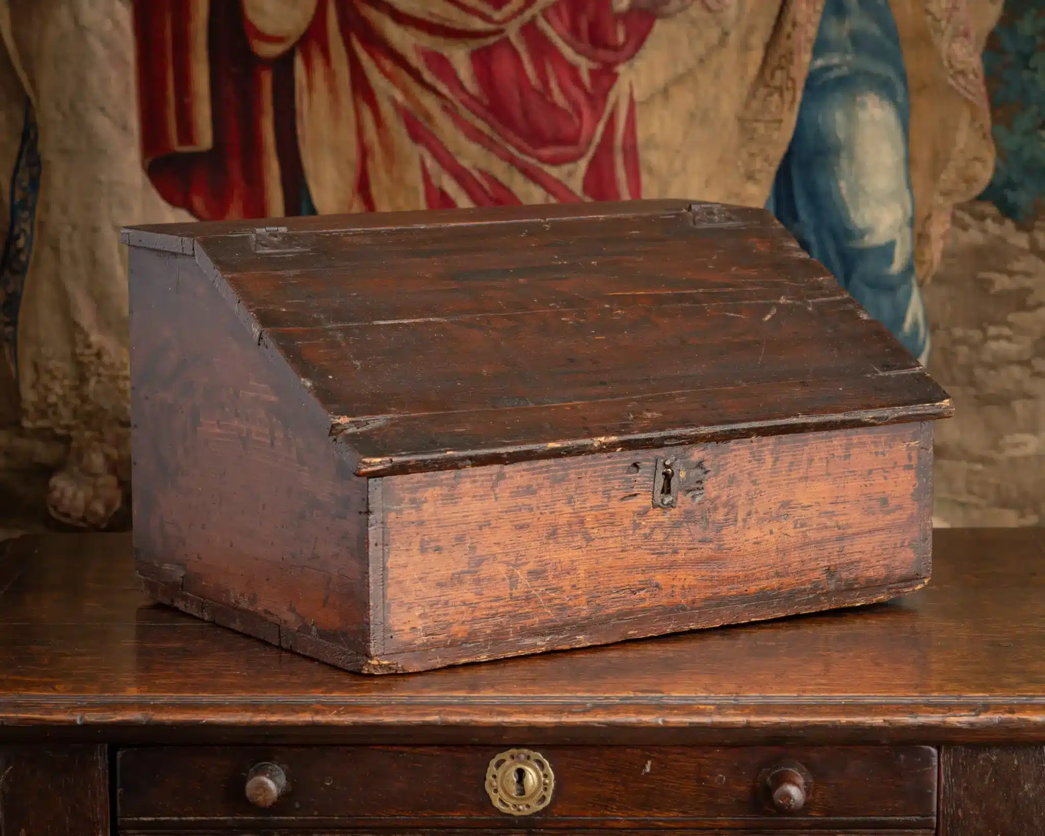 Late 17th Century English Boarded Desk Box