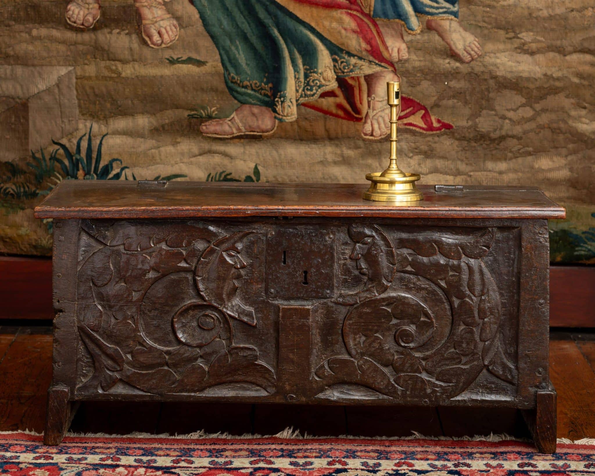 Henry VIII Oak Boarded Chest