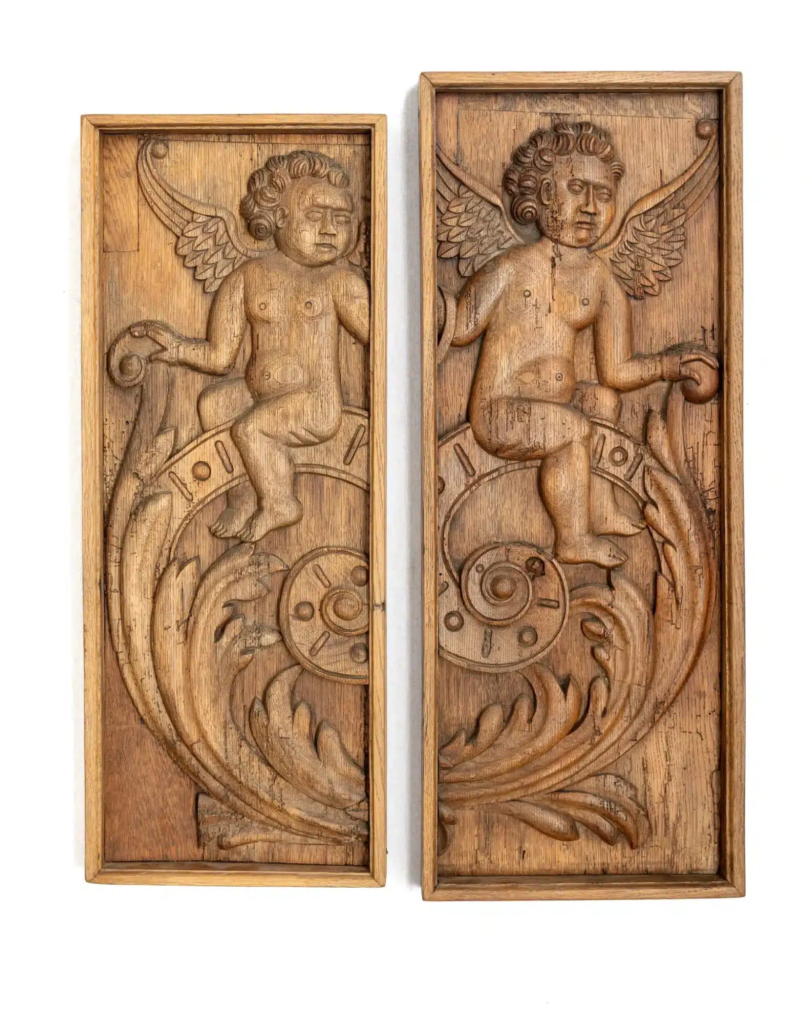 English Renaissance Carved Oak Panels