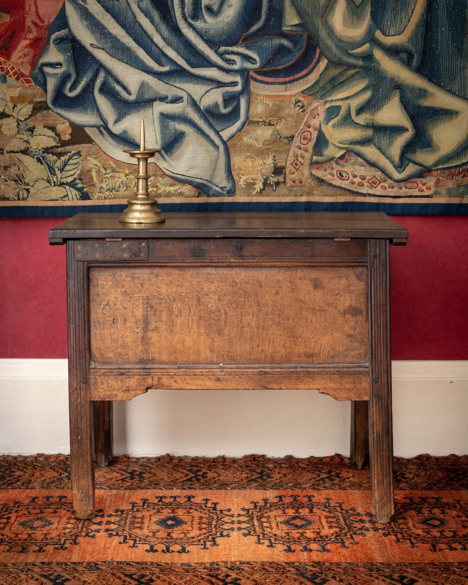Henry VIII Oak Counter Table with Parchemin Panels