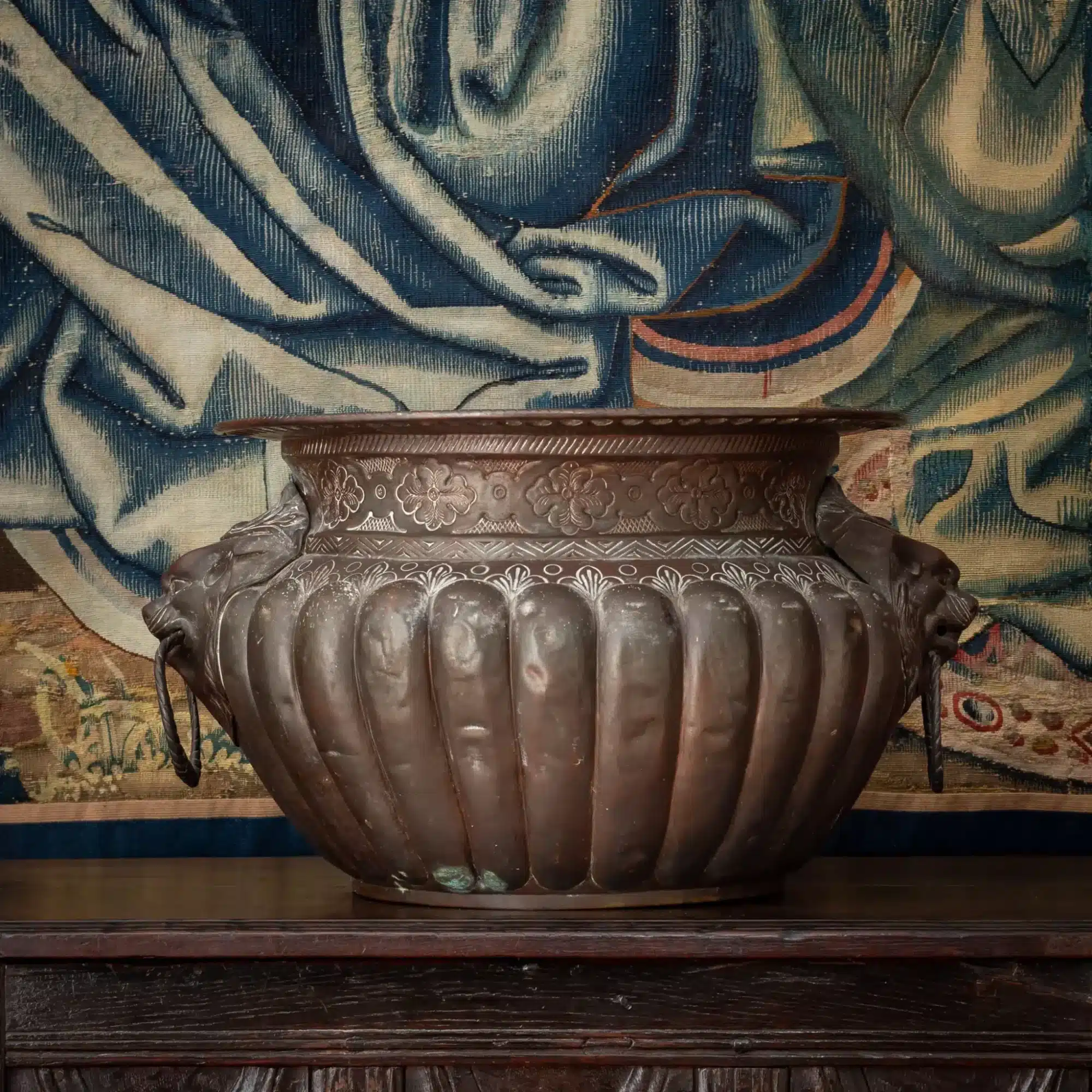A Monumental Venetian Copper Cistern or Wine Cooler