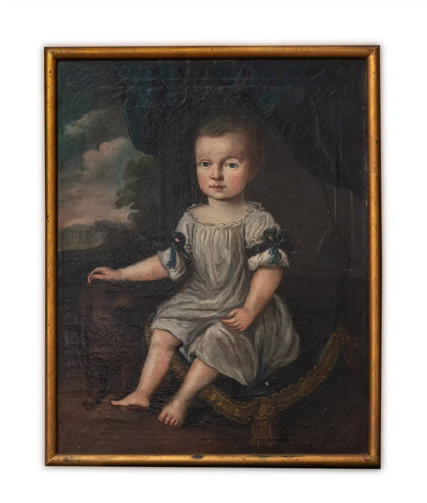 Portrait of a Young Child, Seated on a Cushion