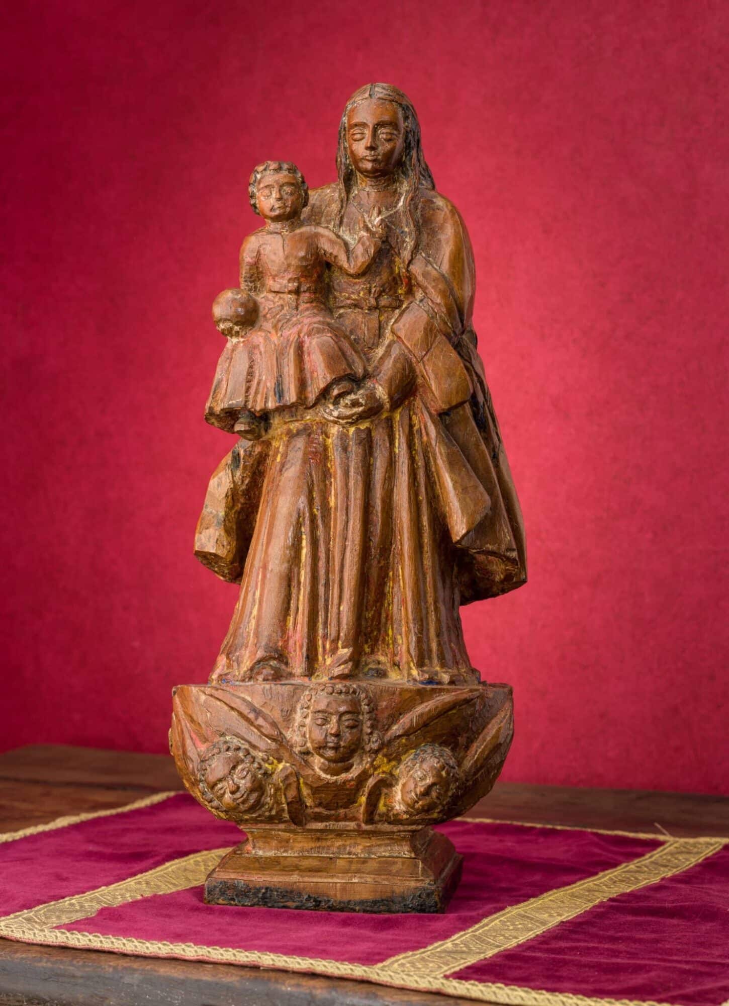 Madonna and Child on a crescent moon