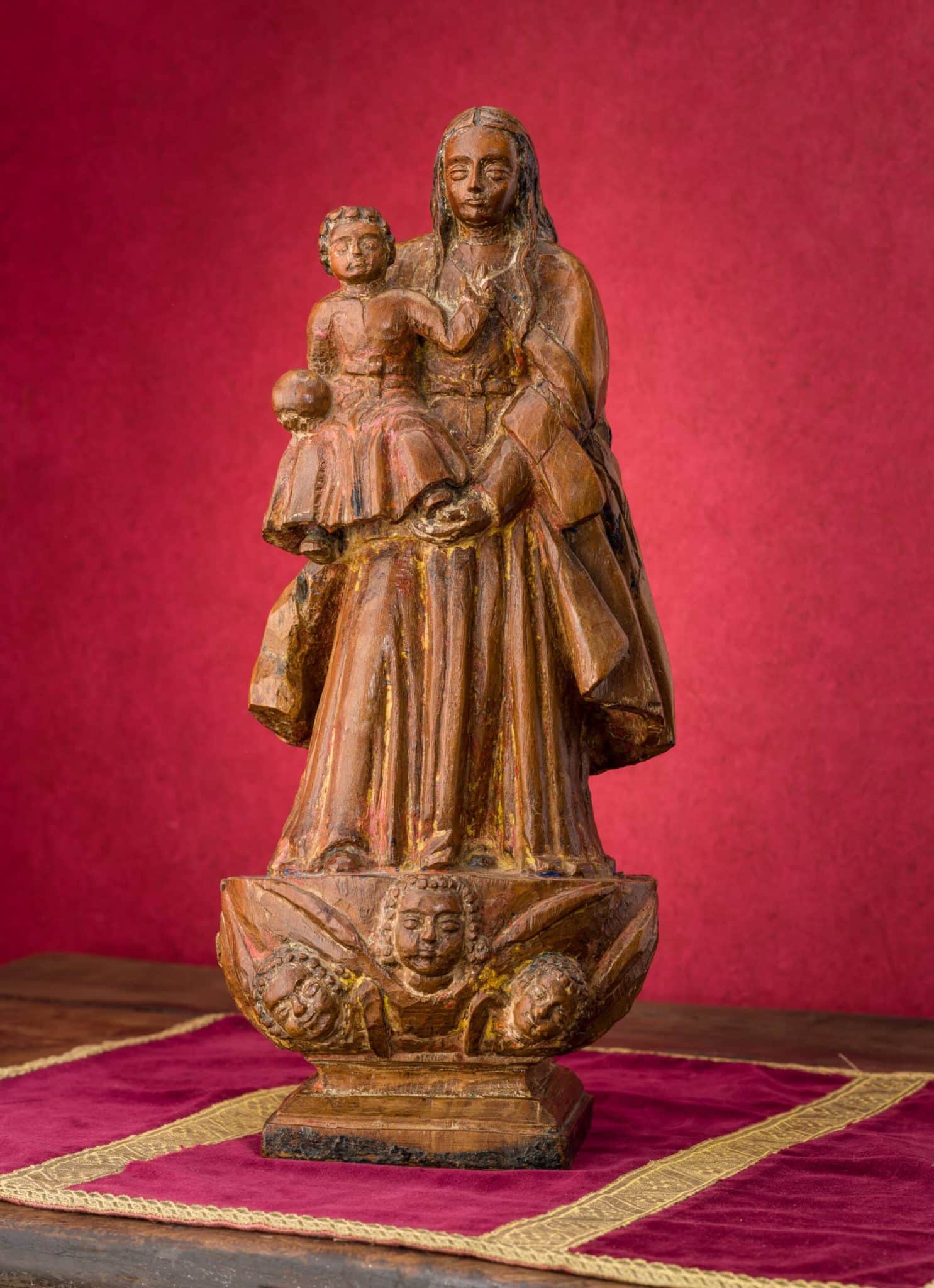 Madonna and Child on a crescent moon