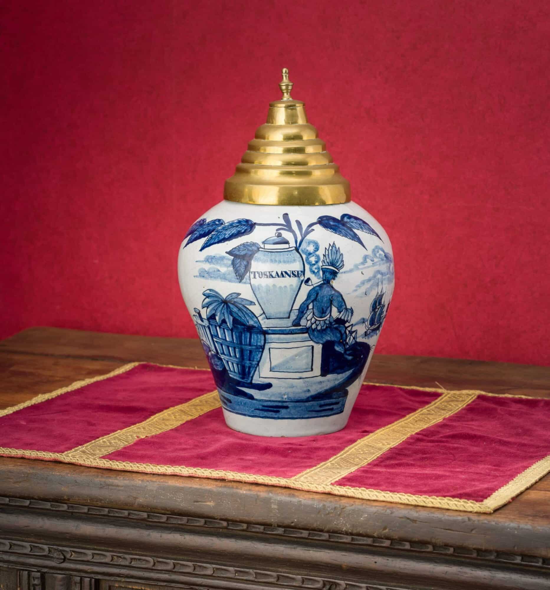 Pair of Delftware Tobacco Jars