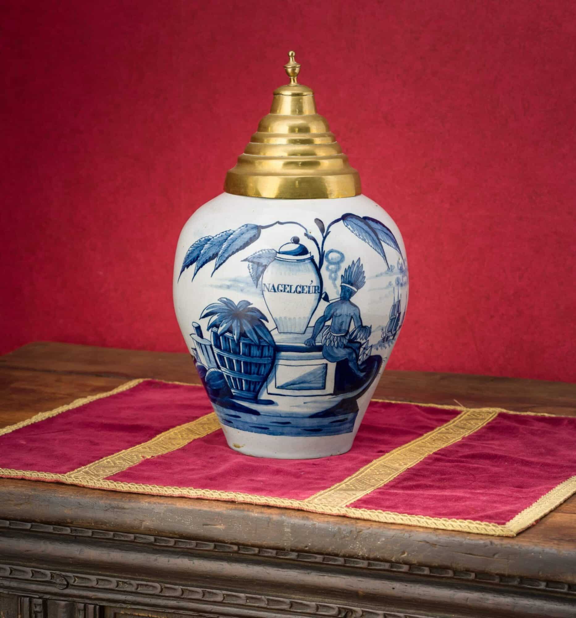 Pair of Delftware Tobacco Jars