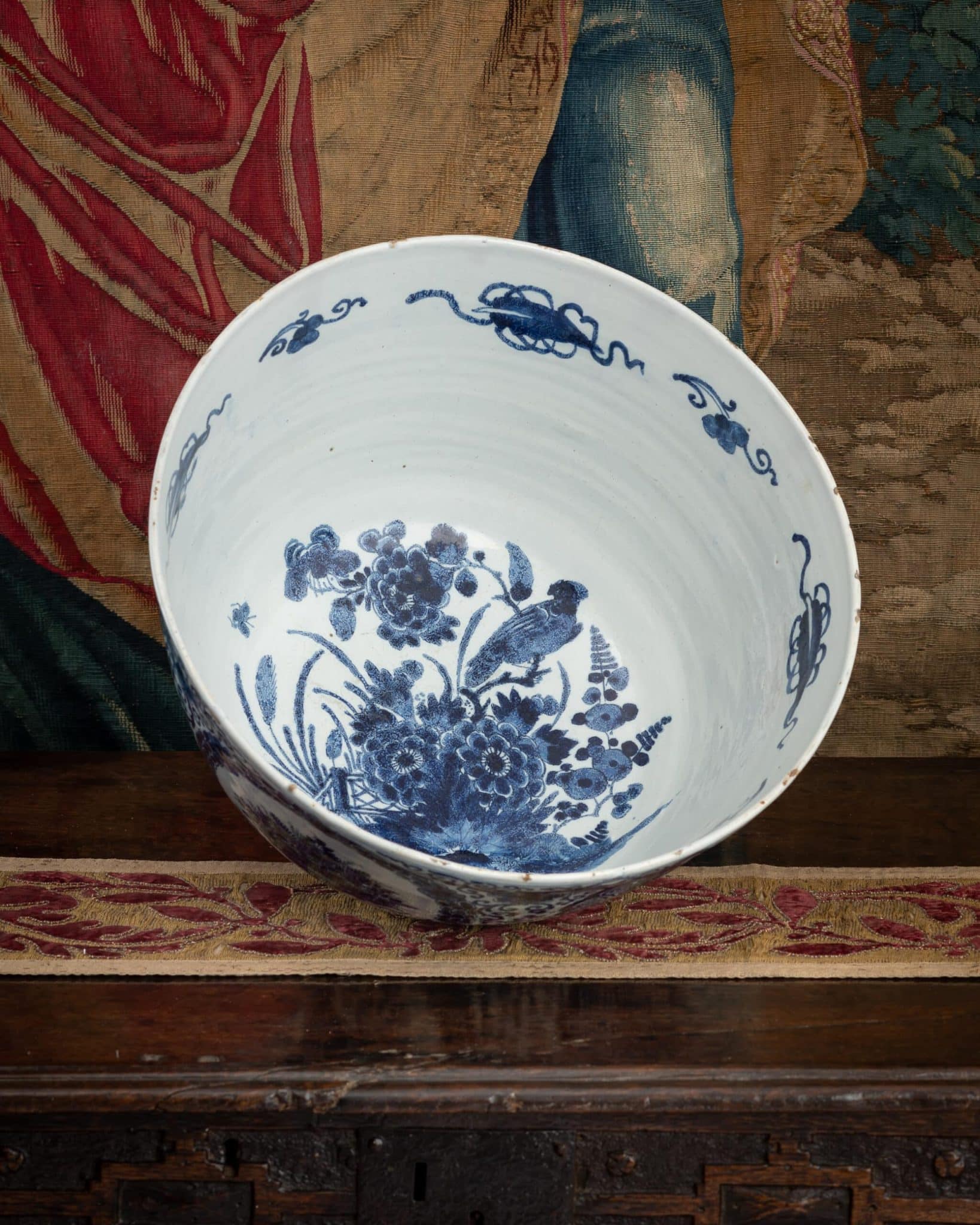 Large 17th century Delftware bowl