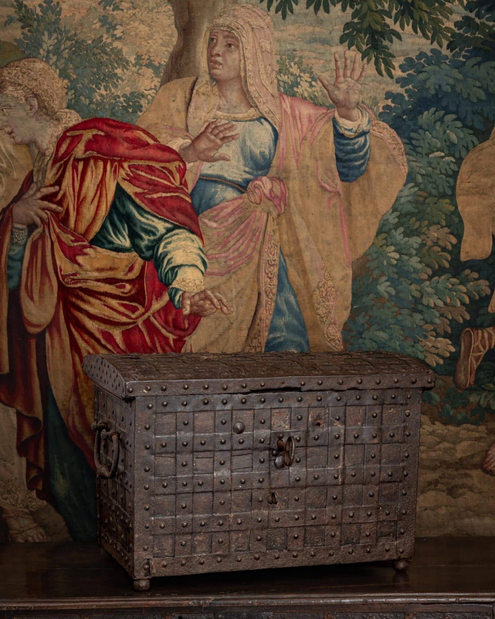 Renaissance iron bound chest