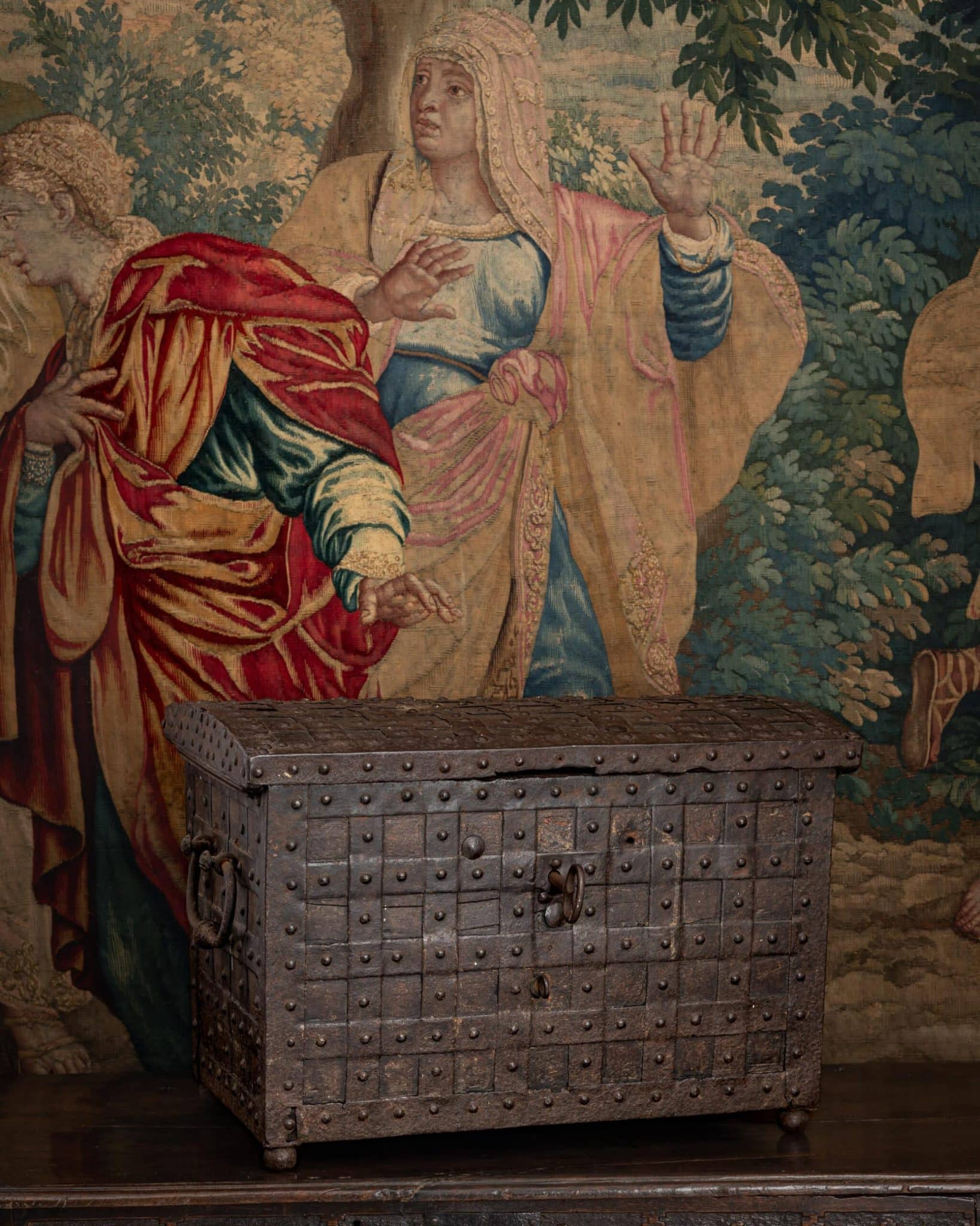 Renaissance iron bound chest