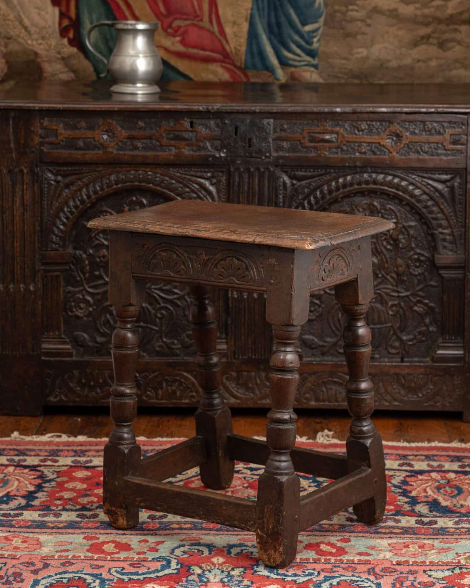 Charles I joined oak stool