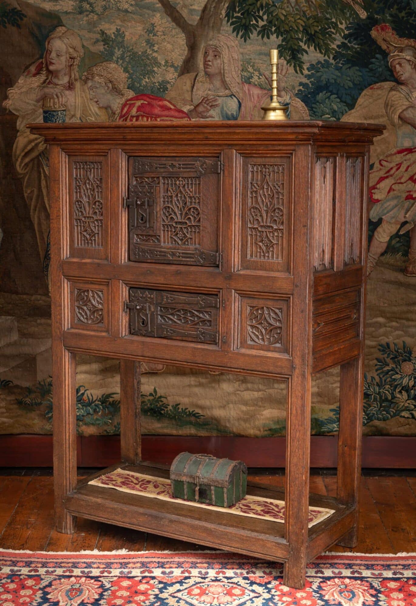 Late Gothic Oak Cupboard with Pot Board