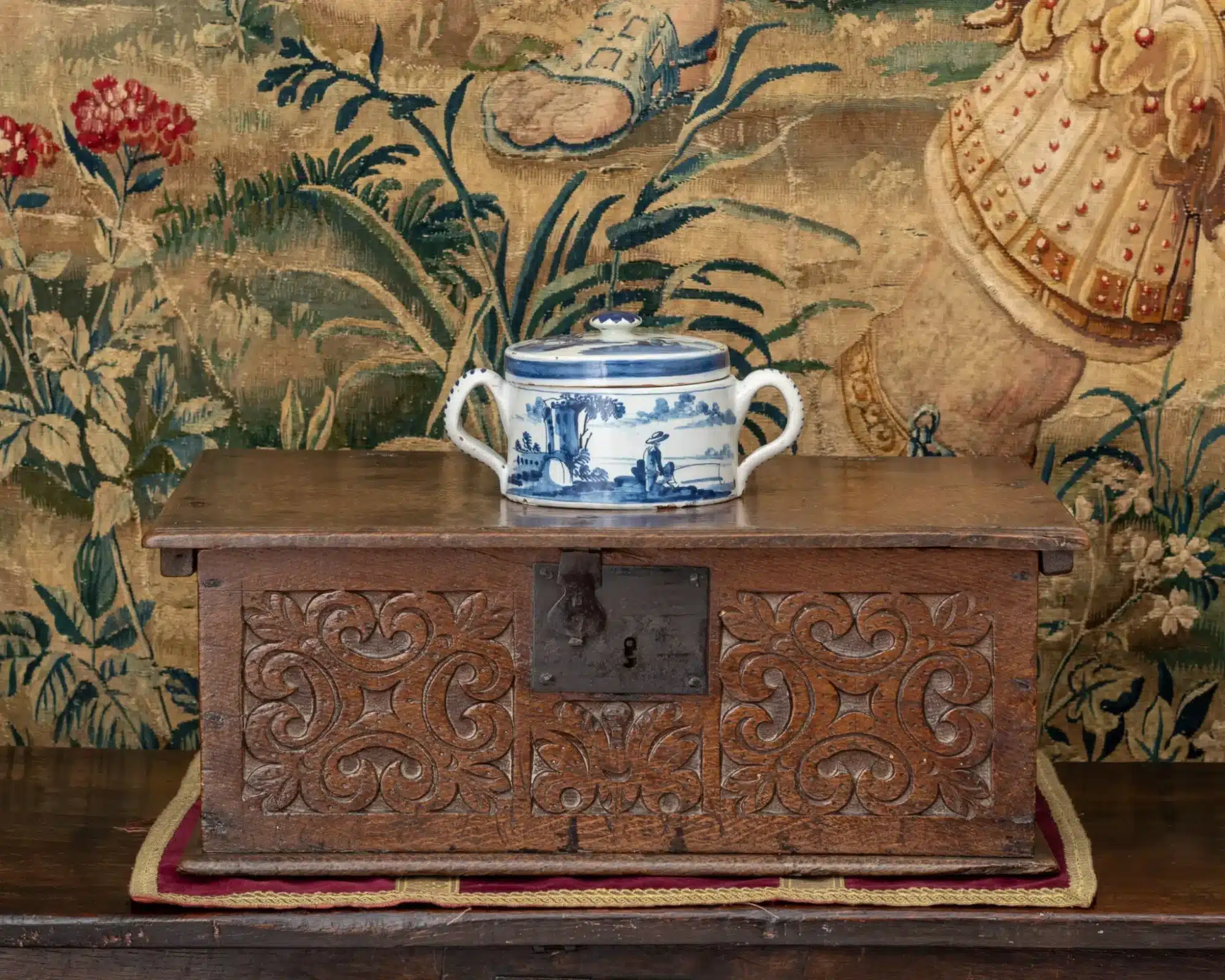Charles II Exeter Carved Oak Box