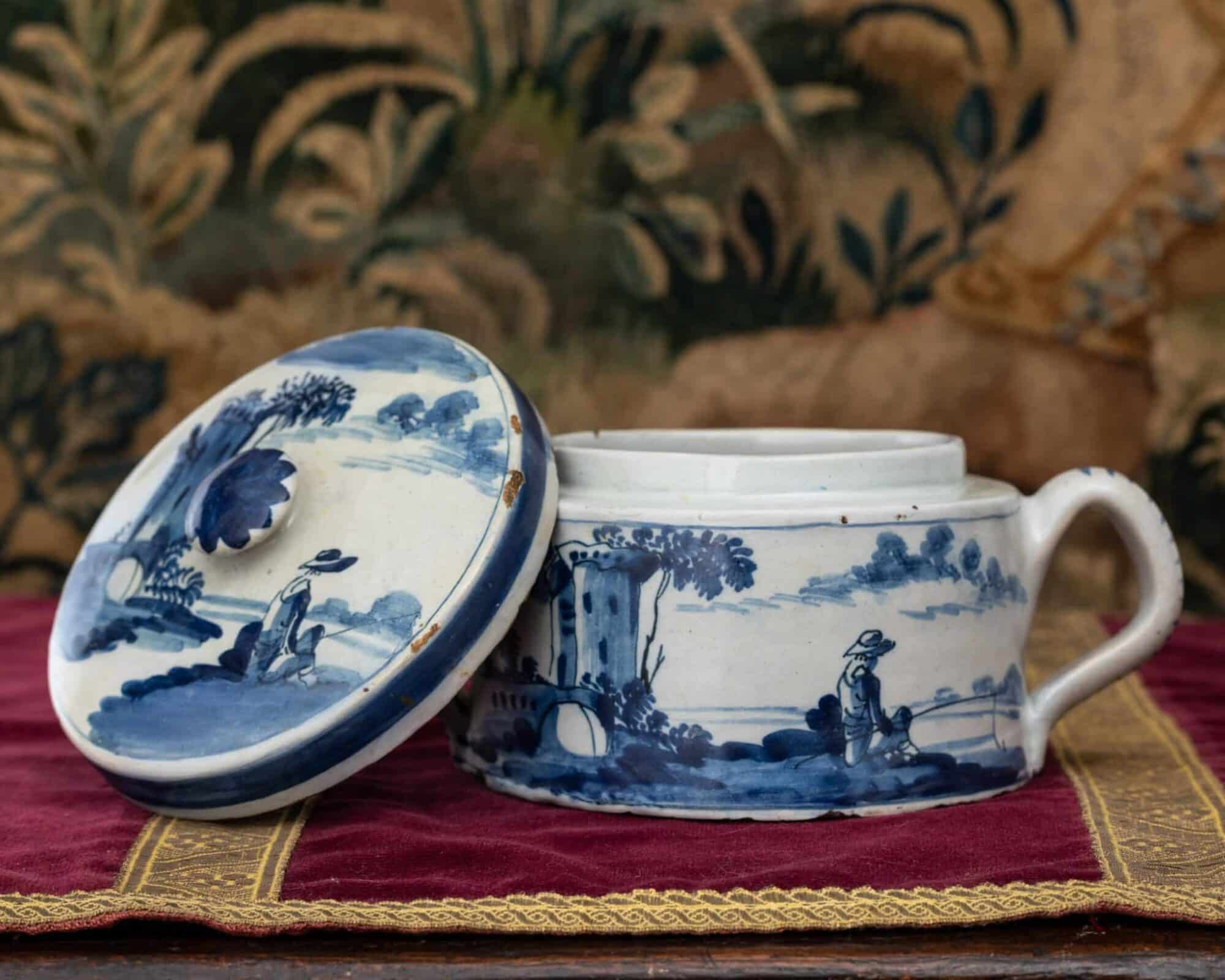 Delftware posset pot
