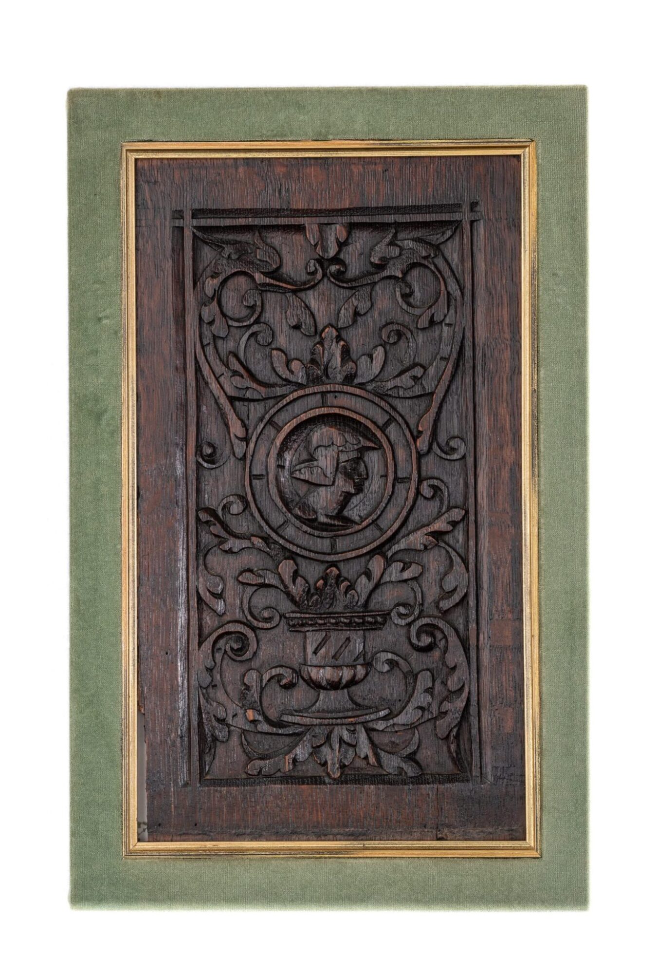 Pair of Renaissance Carved Oak Portrait Panels