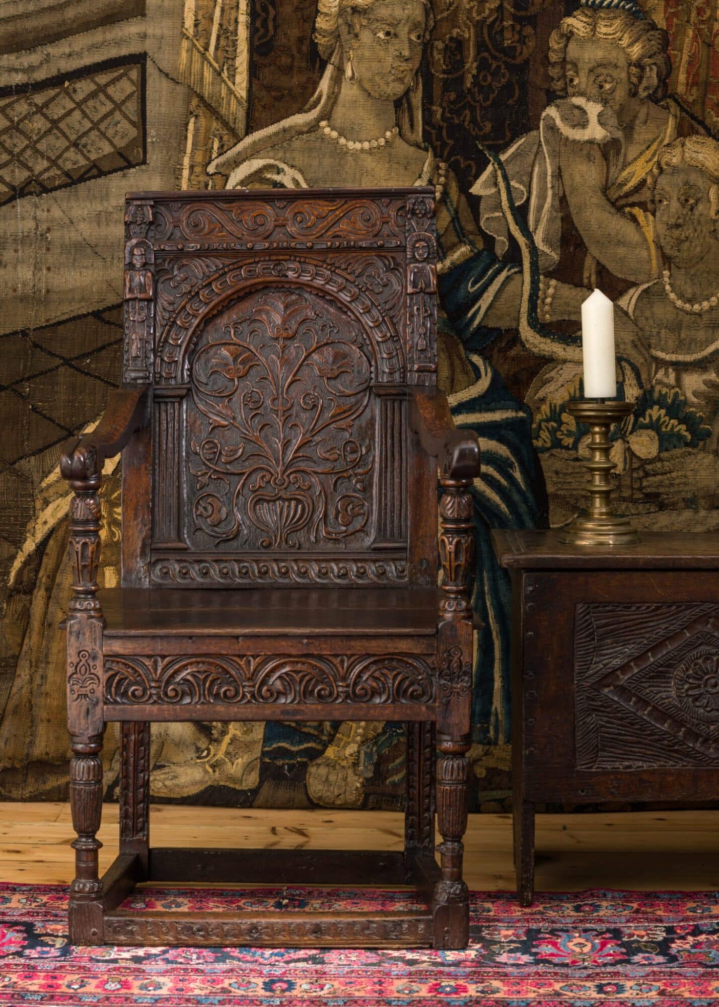 Elizabeth I carved armchair