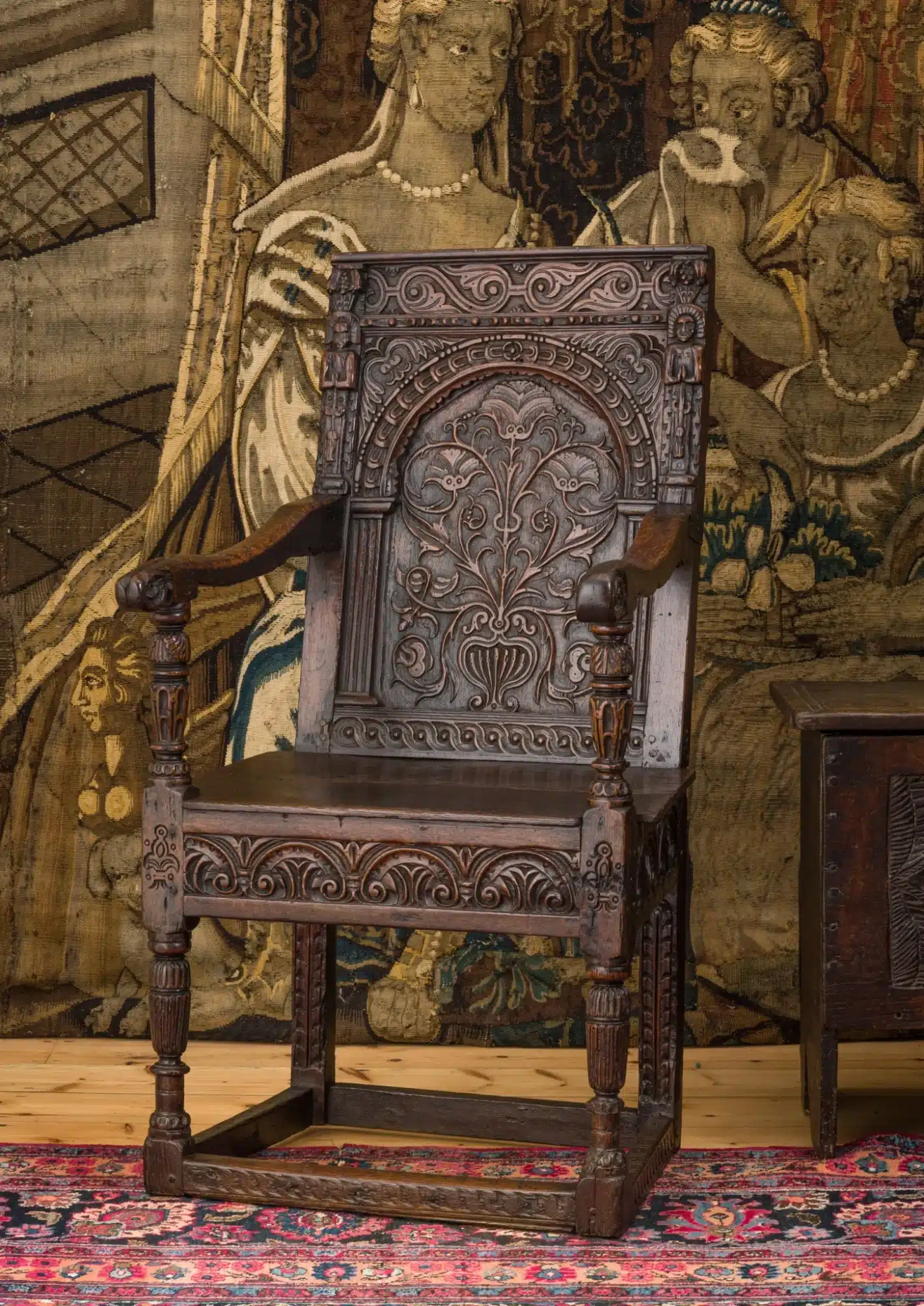 Elizabeth I carved armchair