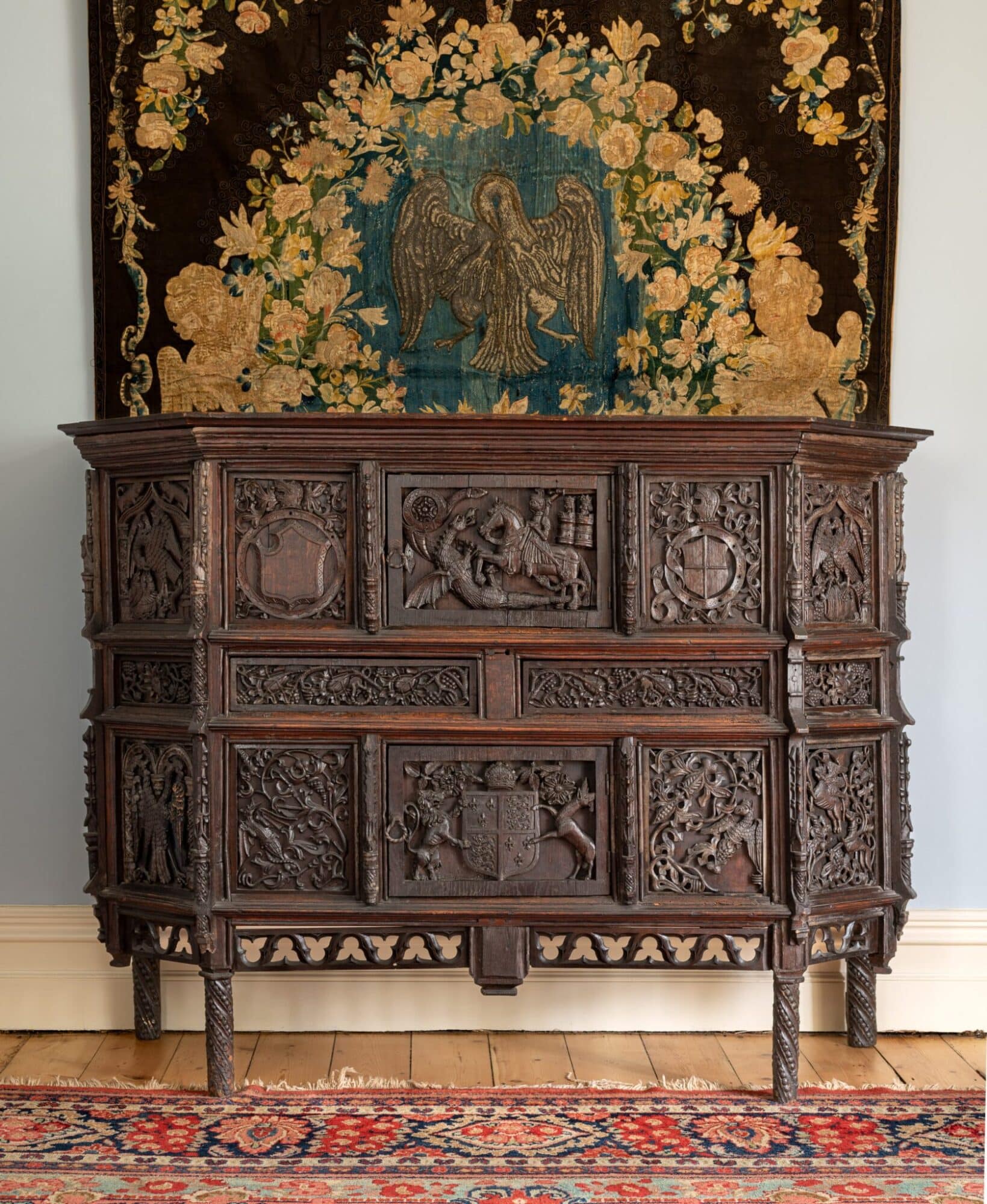 Henry VIII joined oak livery cupboard