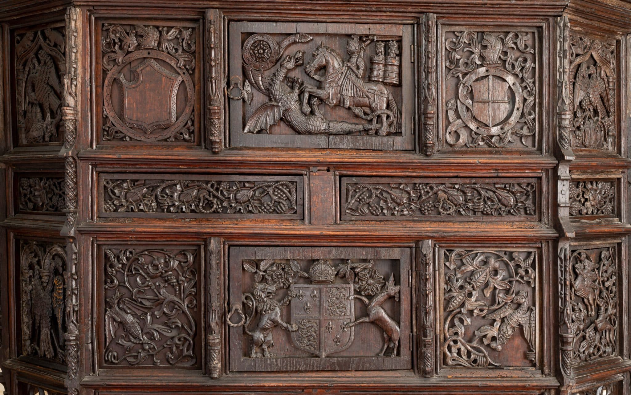 Henry VIII joined oak livery cupboard