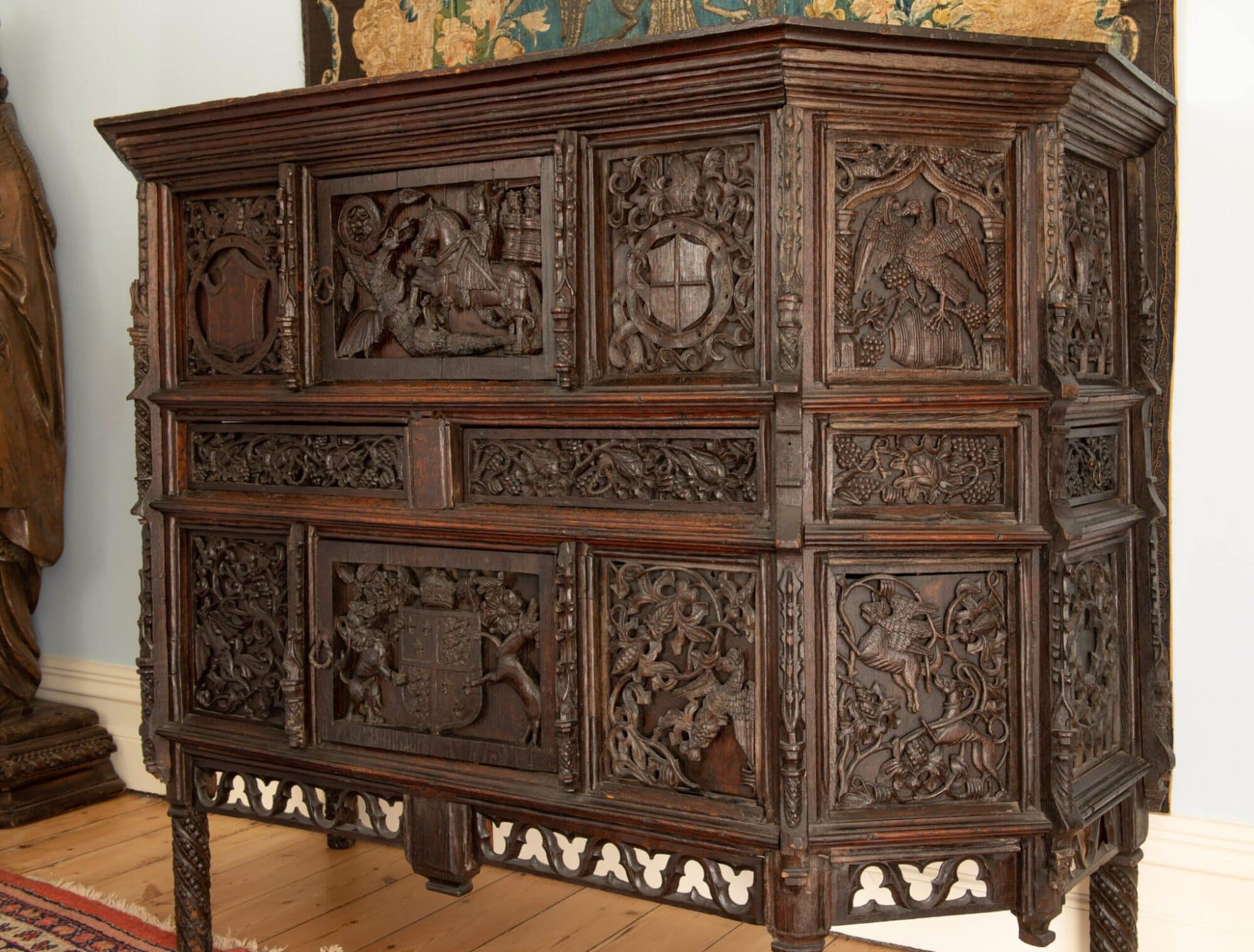Henry VIII joined oak livery cupboard