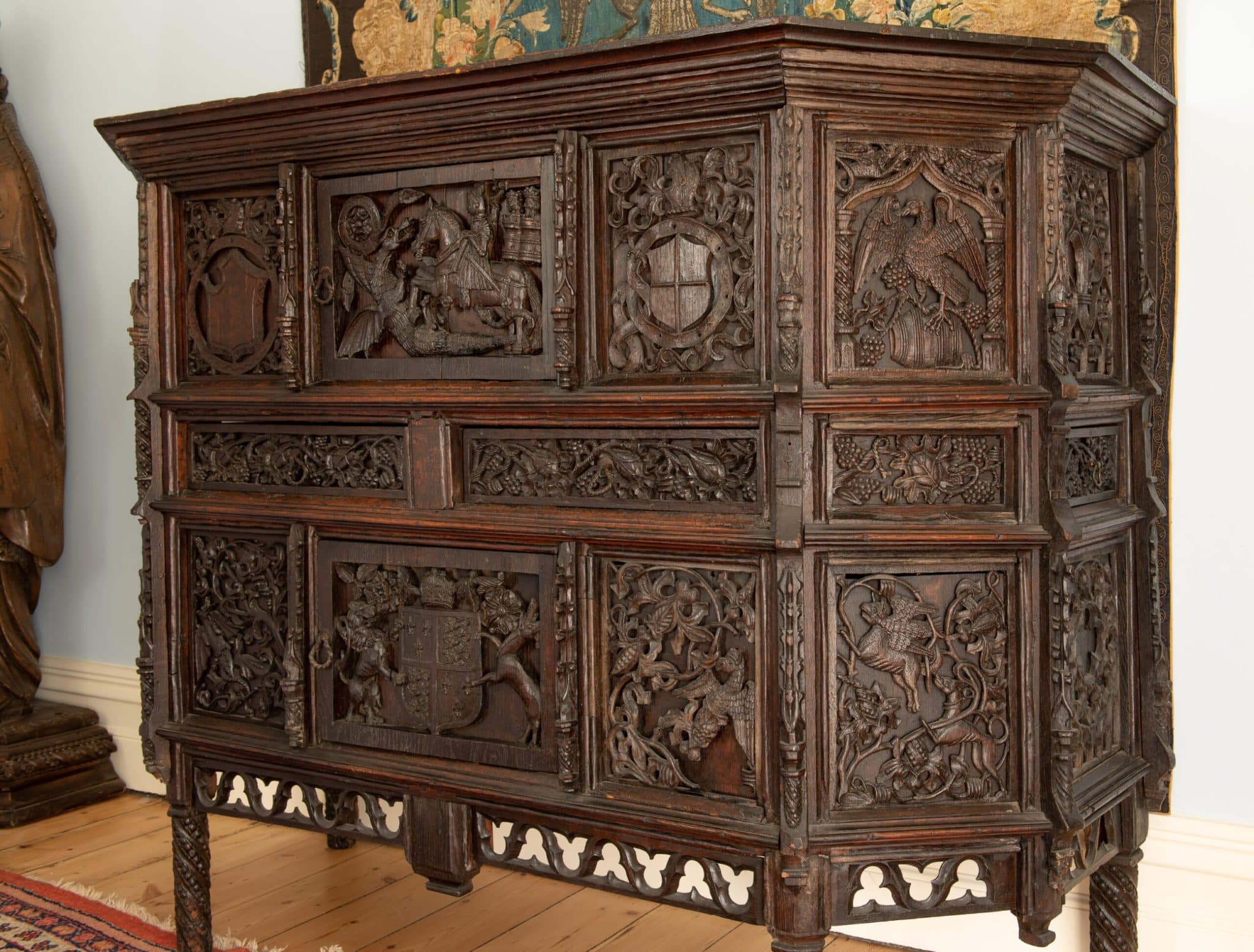 Henry VIII joined oak livery cupboard