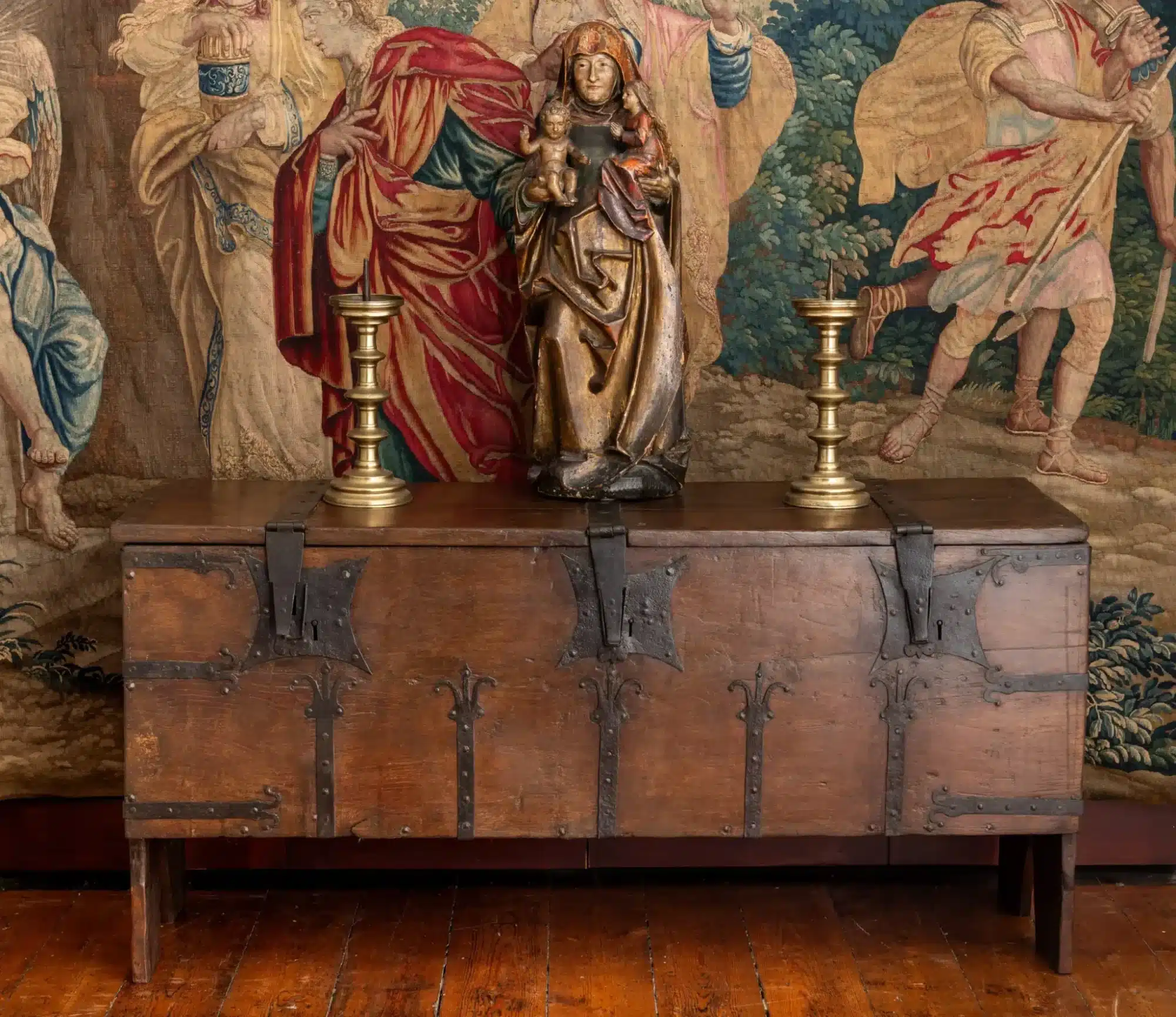 Gothic iron bound chest