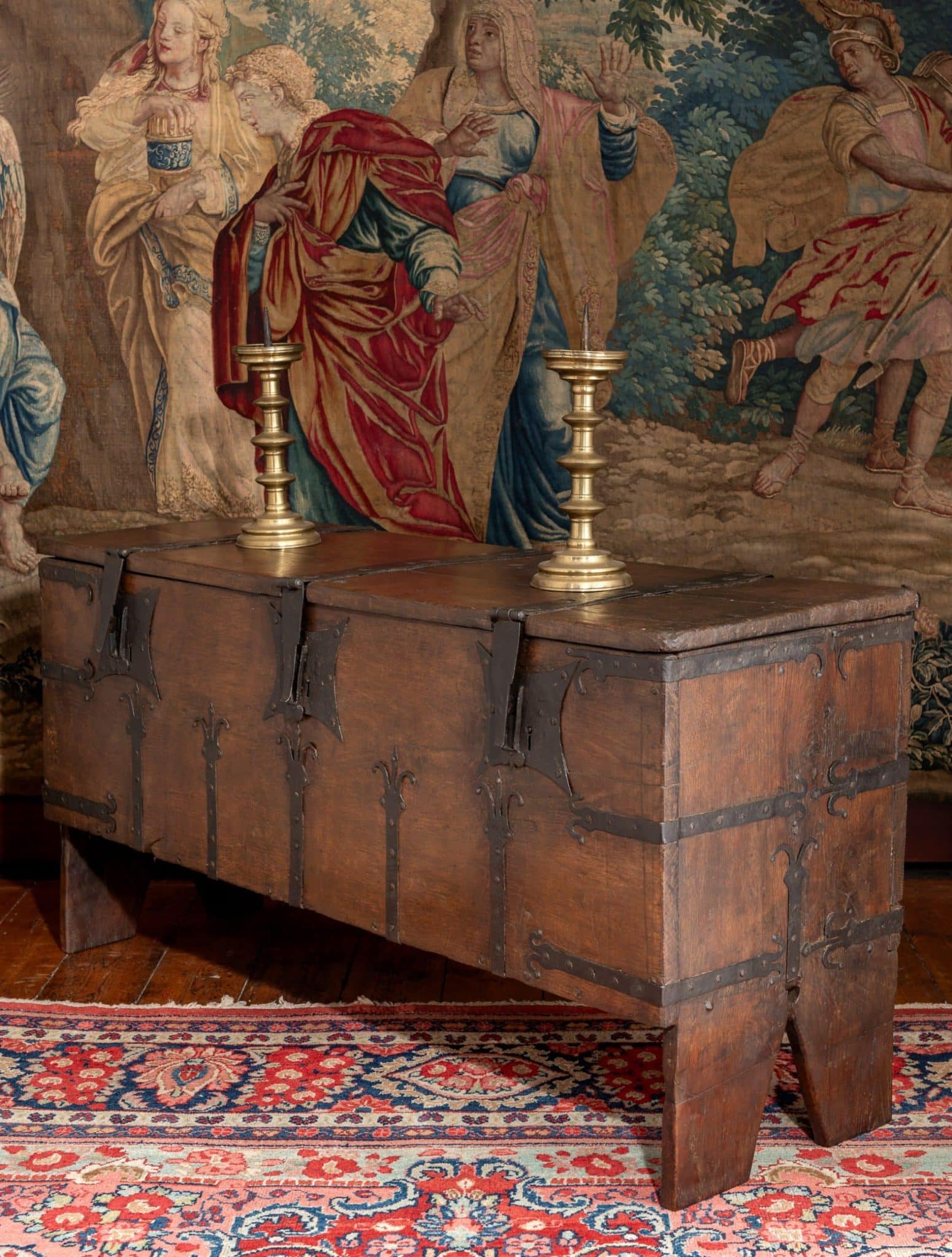 Gothic iron bound chest