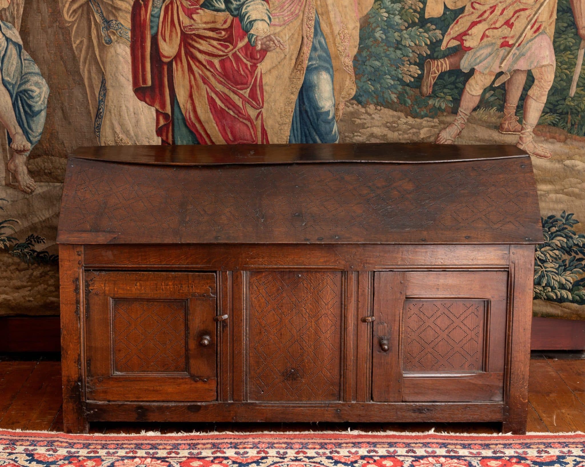 Charles I Joined Oak Hanging Livery Cupboard