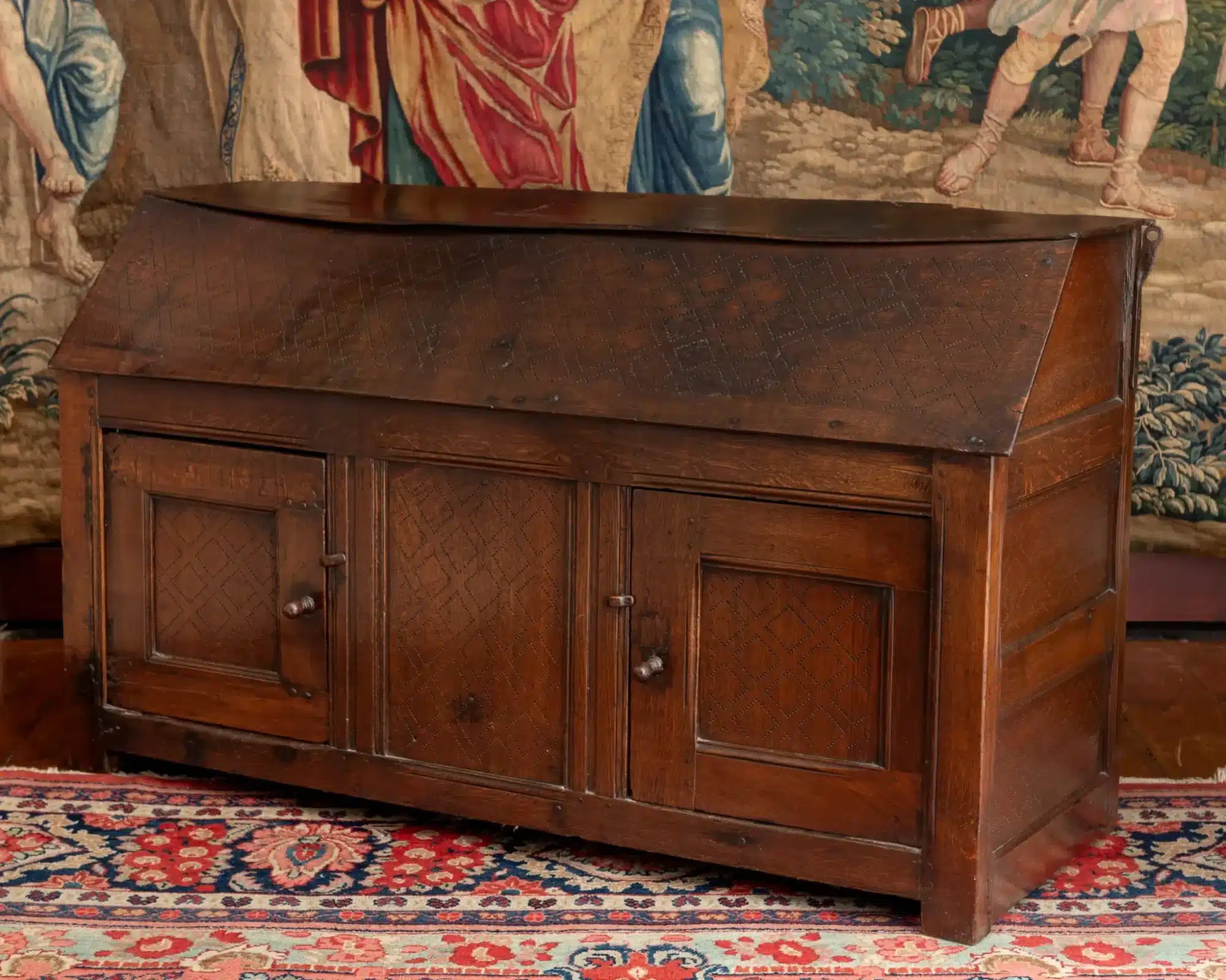 Charles I Joined Oak Hanging Livery Cupboard