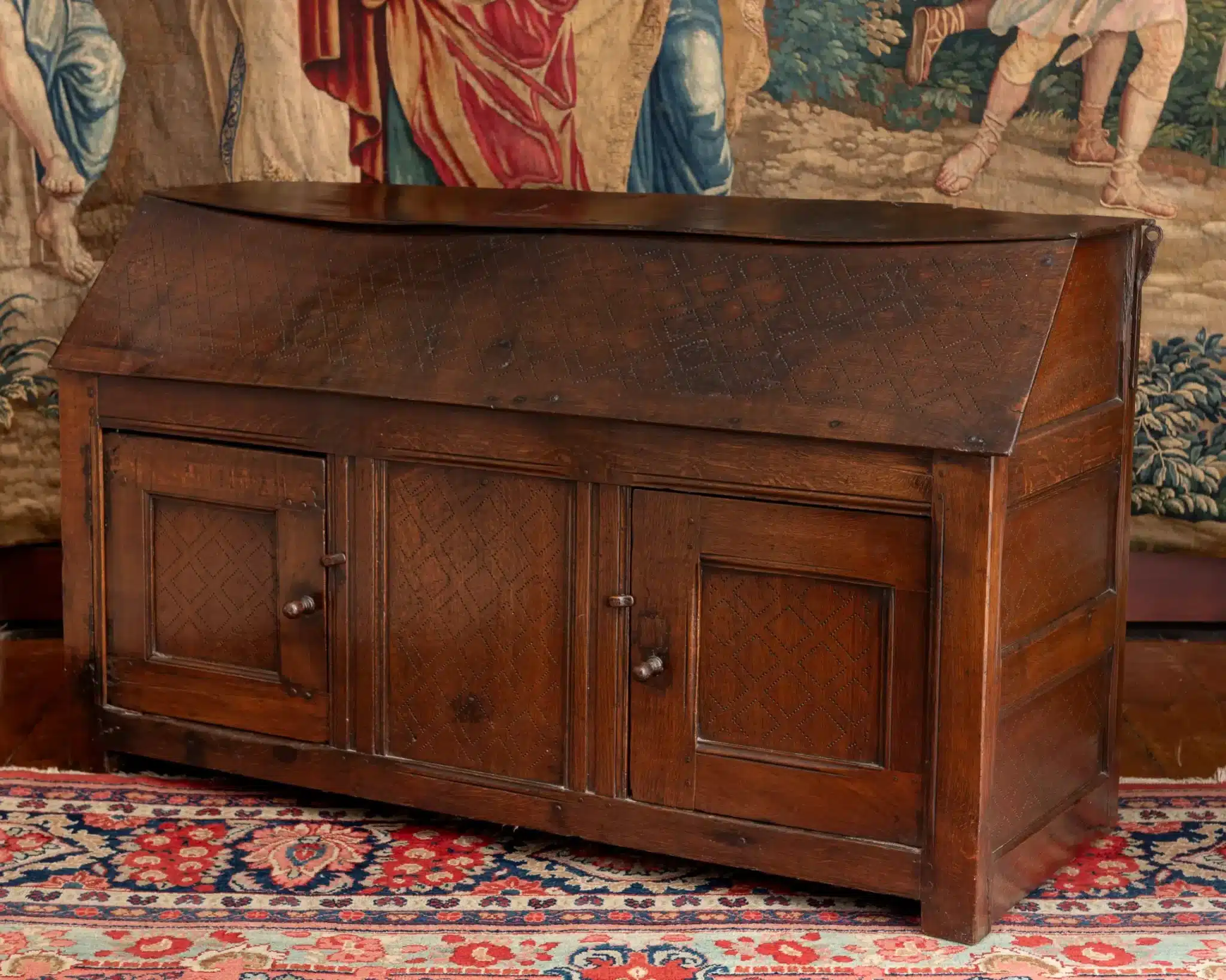 Charles I Joined Oak Hanging Livery Cupboard
