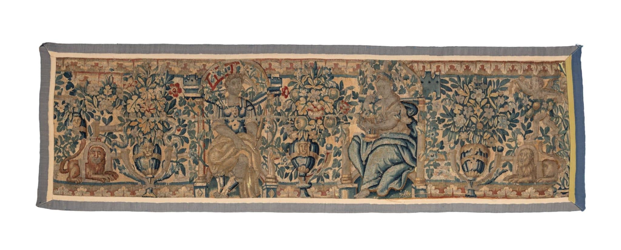 Flemish Tapestry Fragment – Allegorical Border Panel