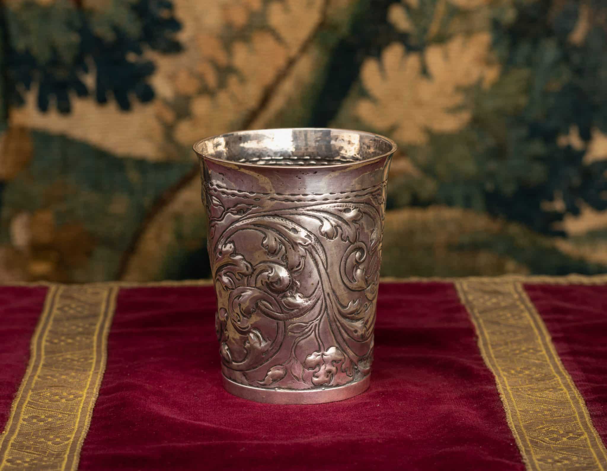 17th century silver beaker